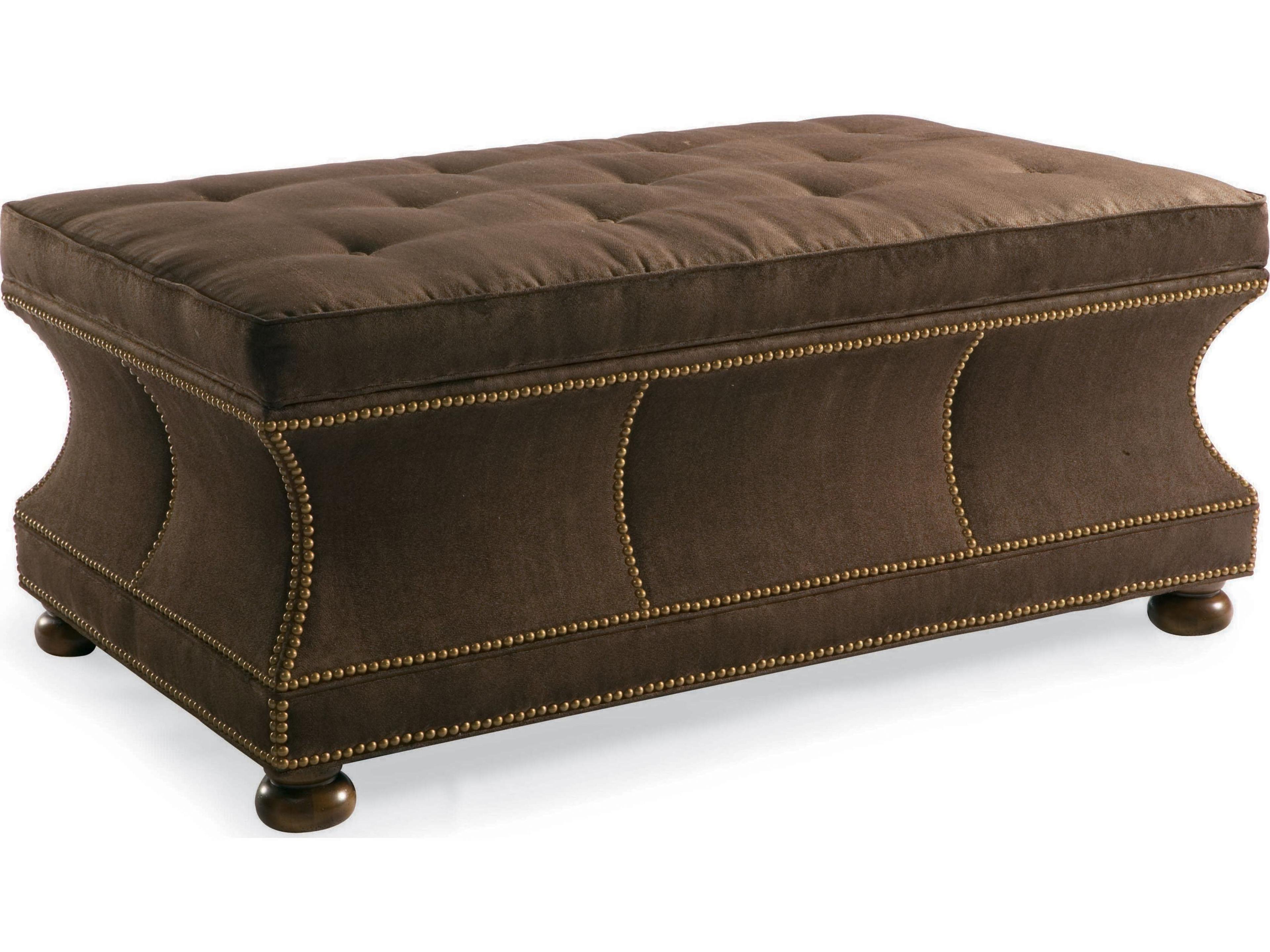 Custom Elements Upholstery Soho Brown Upholstered Storage Ottoman