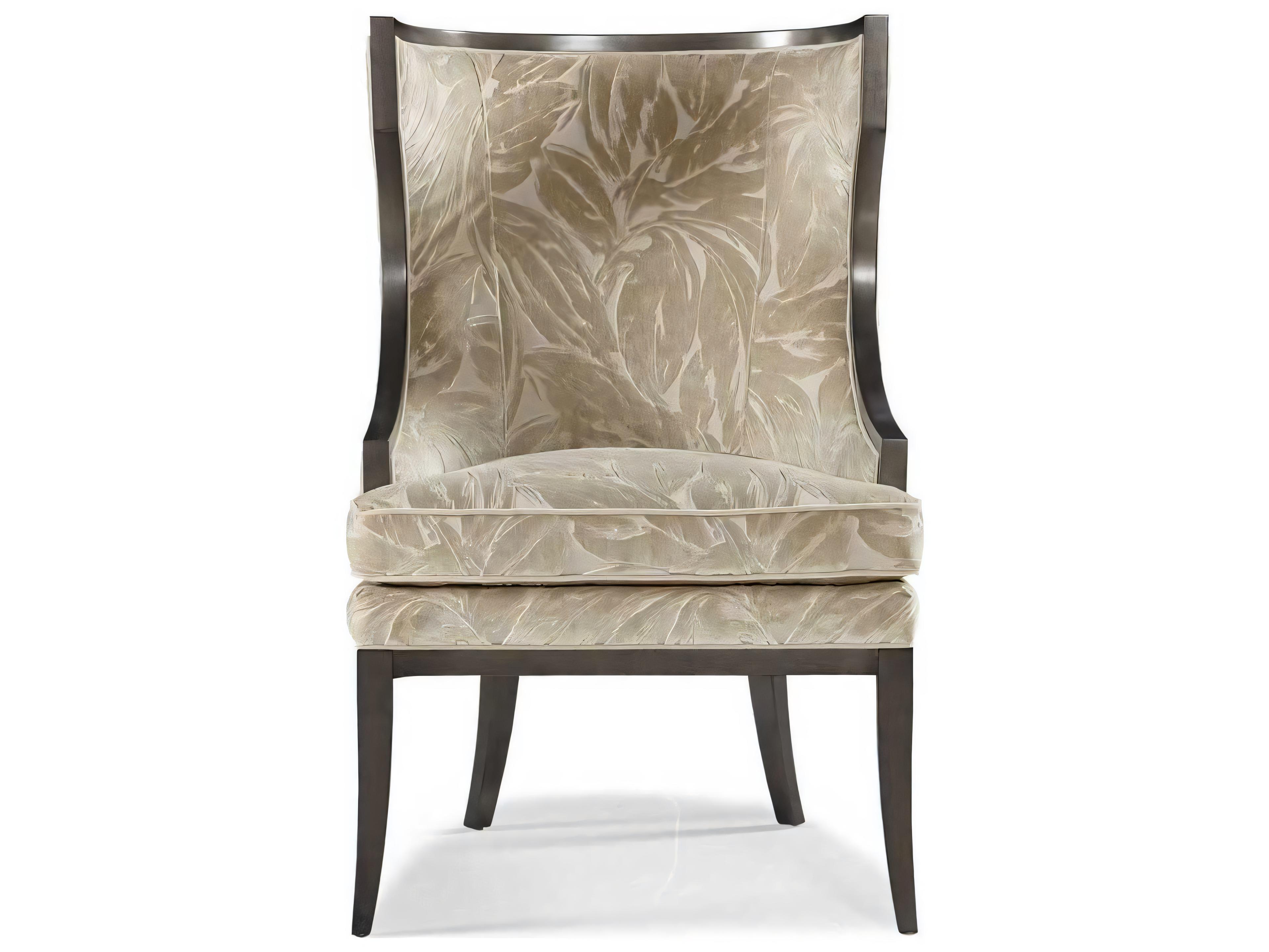 Hickory White Custom Elements Upholstery Beige Fabric Accent Chair
