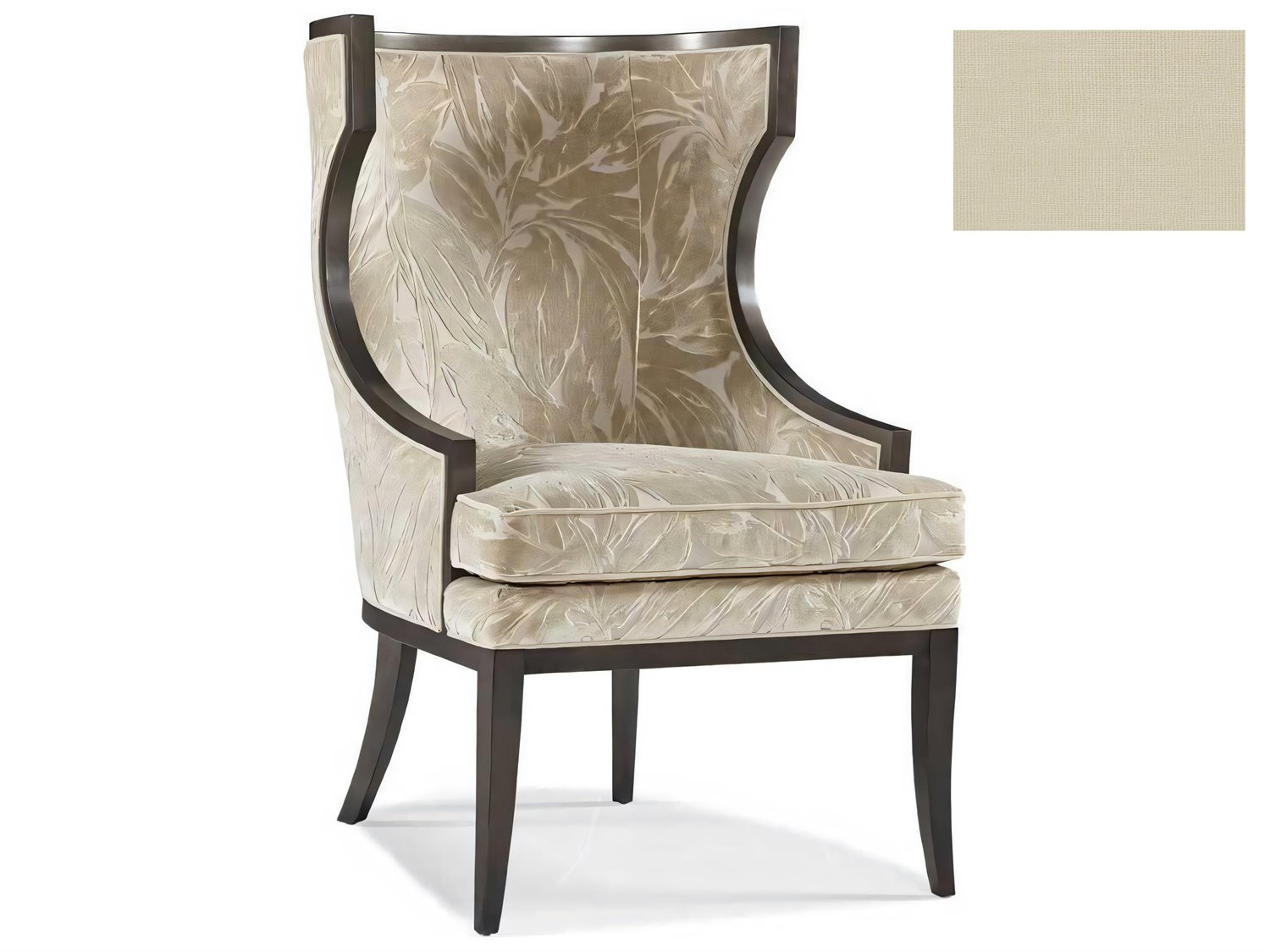 Hickory White Custom Elements Upholstery Beige Fabric Accent Chair