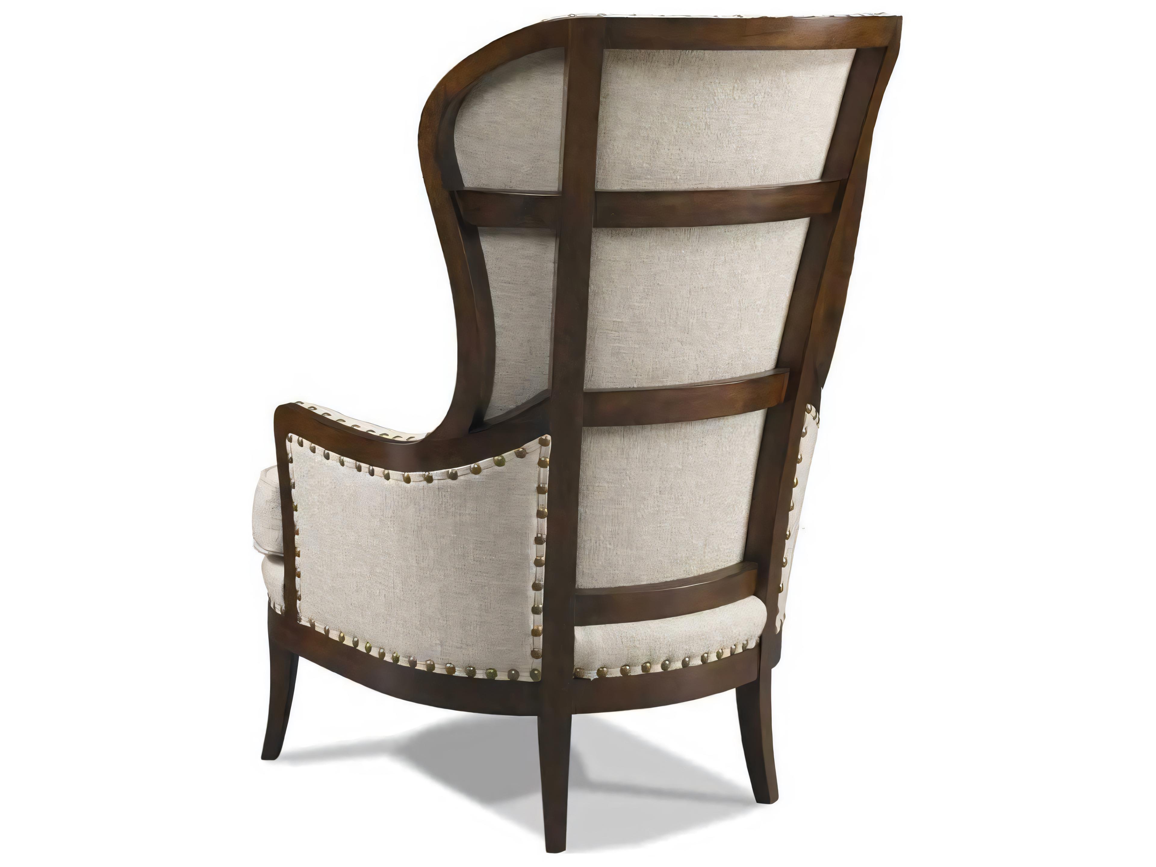 Hickory White Custom Elements Upholstery Beige Fabric Accent Chair