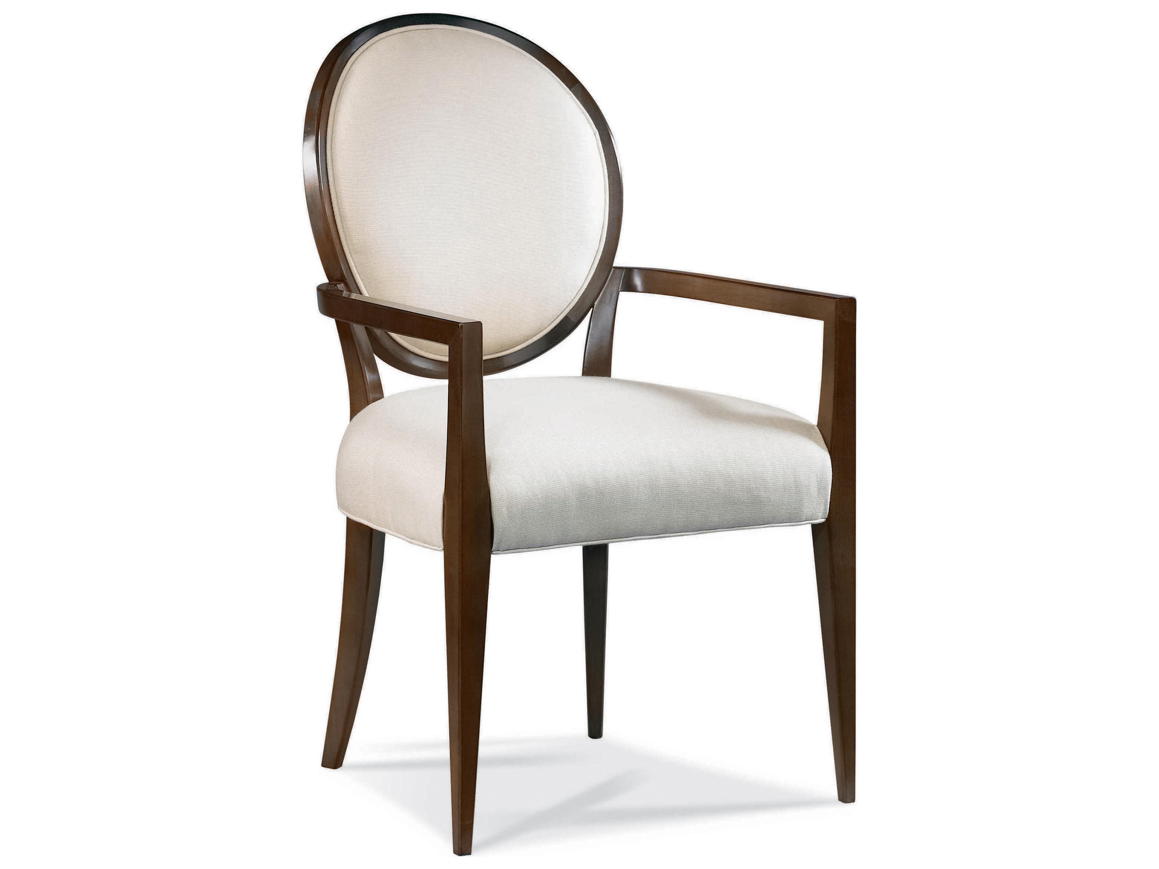 Stratos Beech Wood Upholstered Katie Oval Back Arm Dining Chair