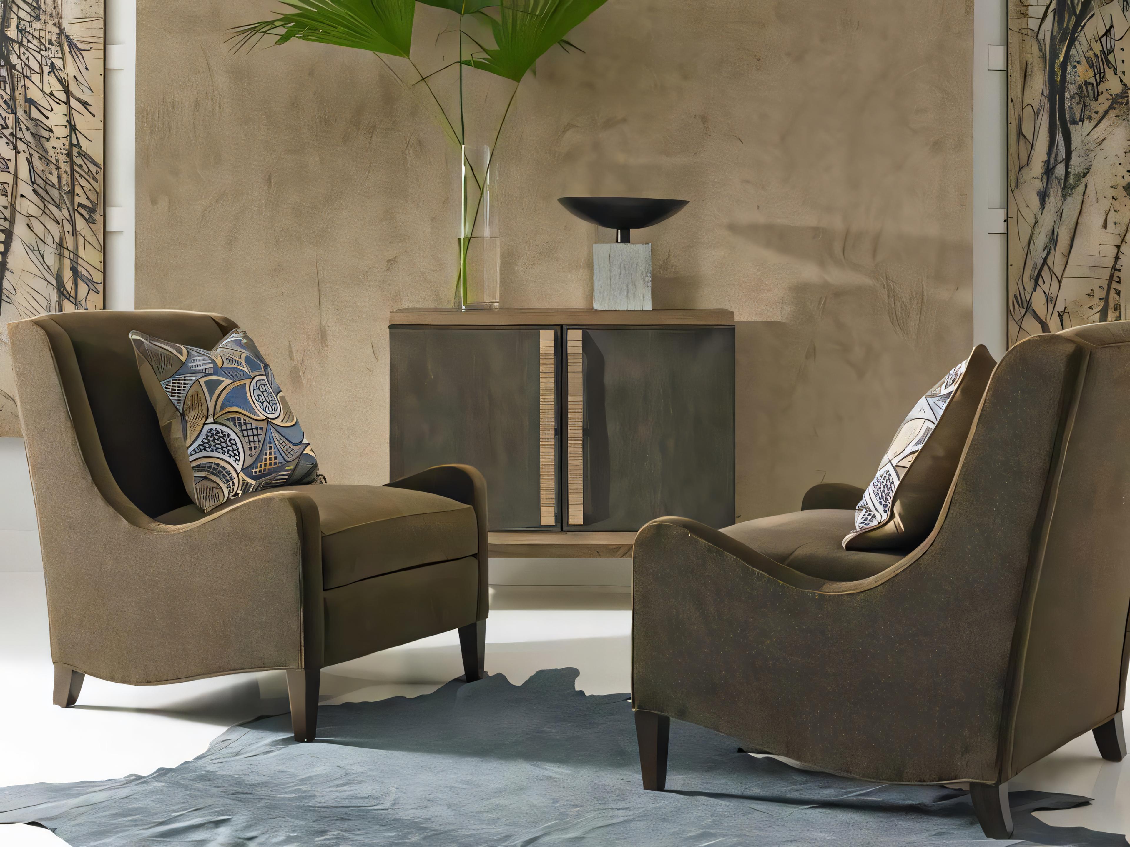 Hickory White Fabric Accent Chair