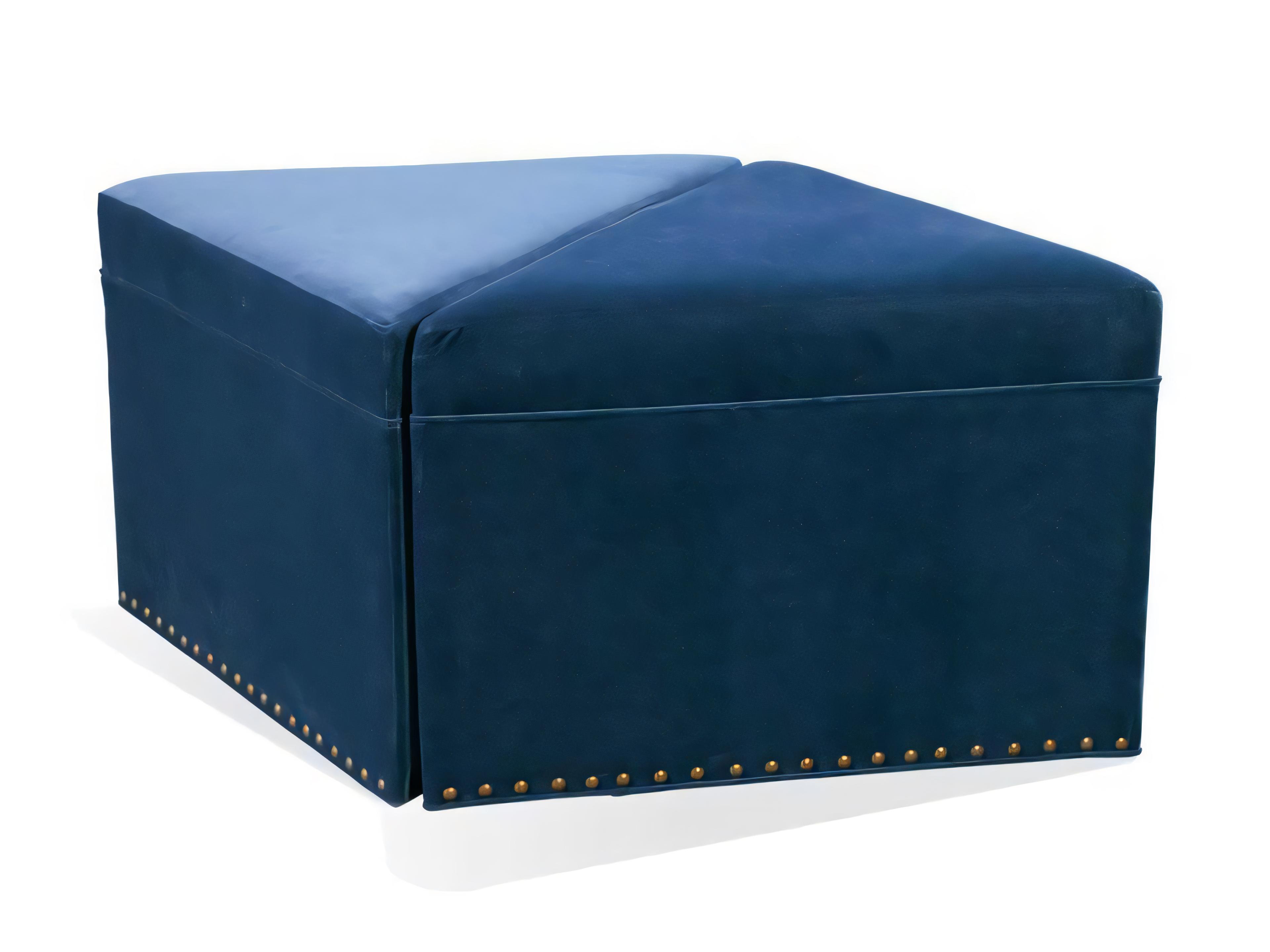 Hickory White Upholstered Triangular Ottoman