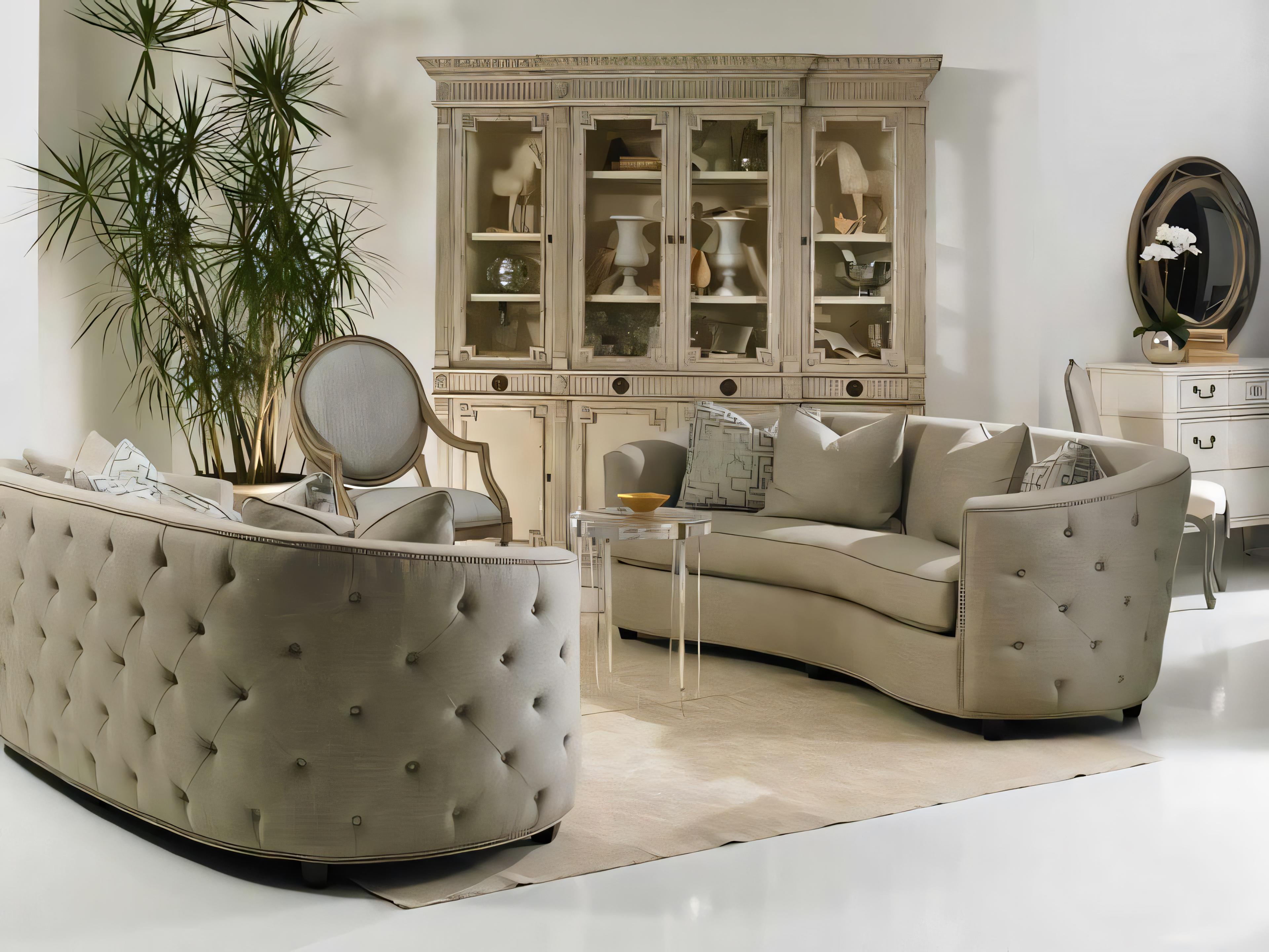 Hickory White Upholstered Sofa