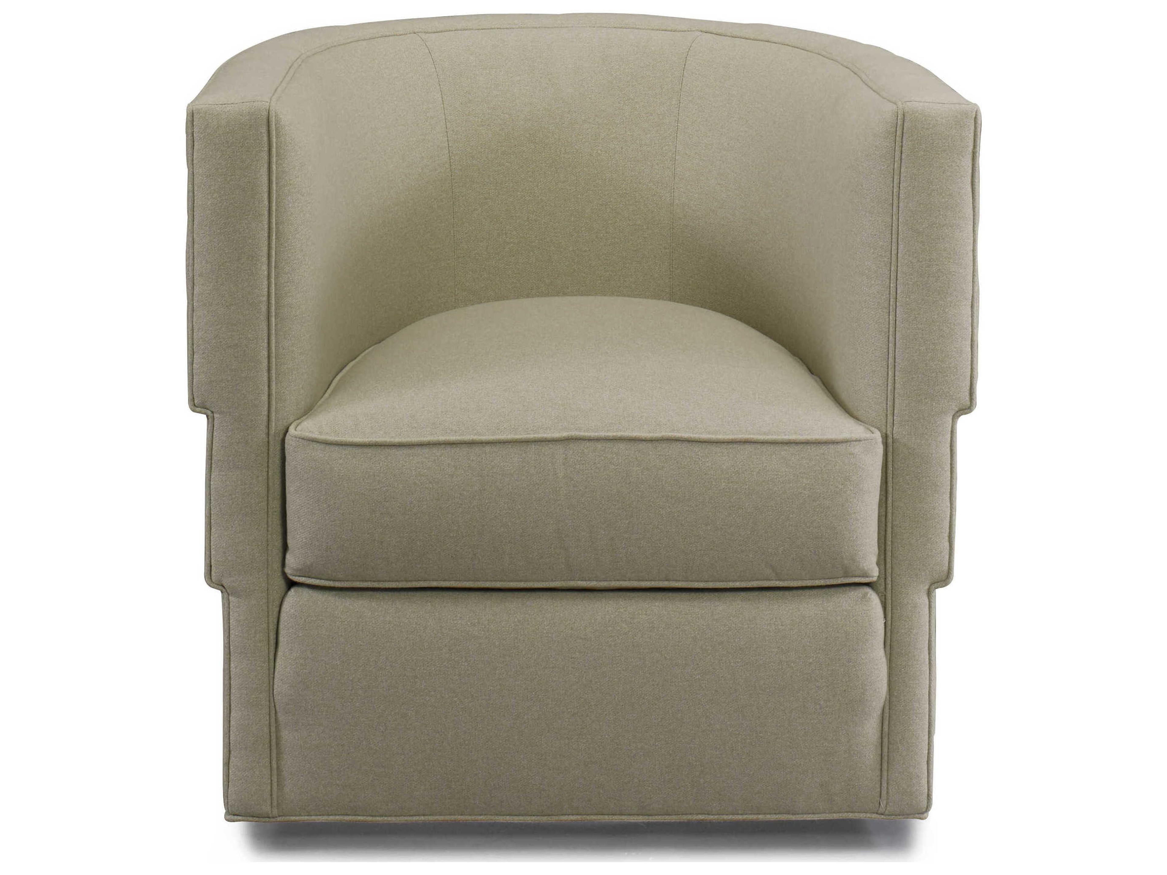 Hickory White Riley Swivel Beige Fabric Accent Chair