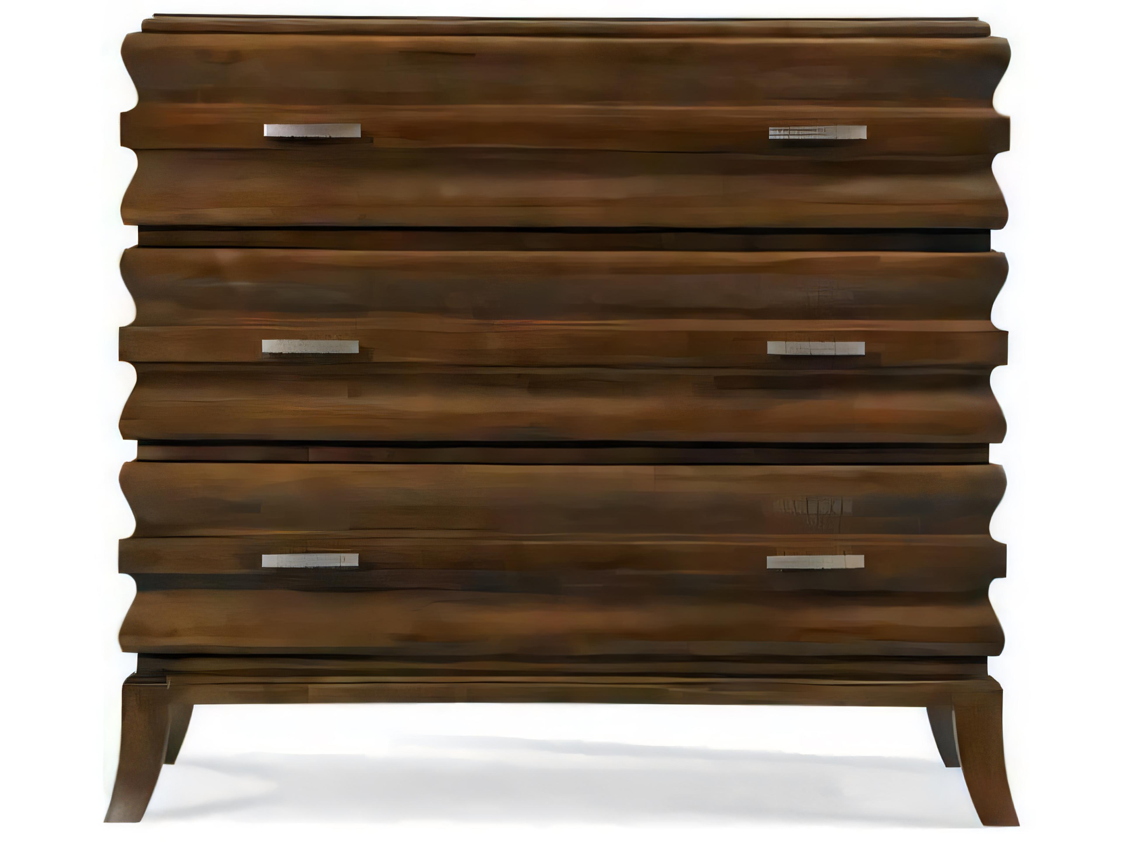 Hickory White Transitions 3-Drawers Black Maple Wood Nightstand