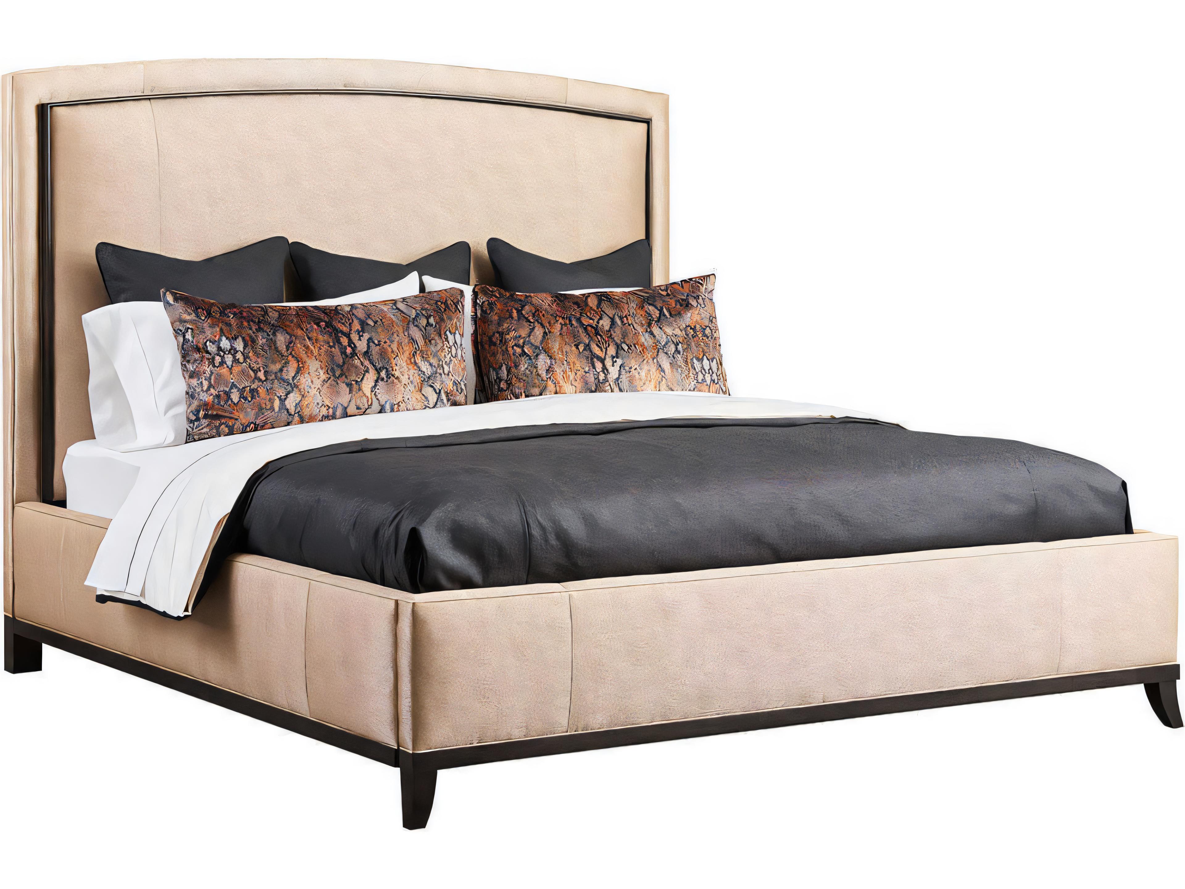Reimagine Beige Upholstered Carrington Panel Bed