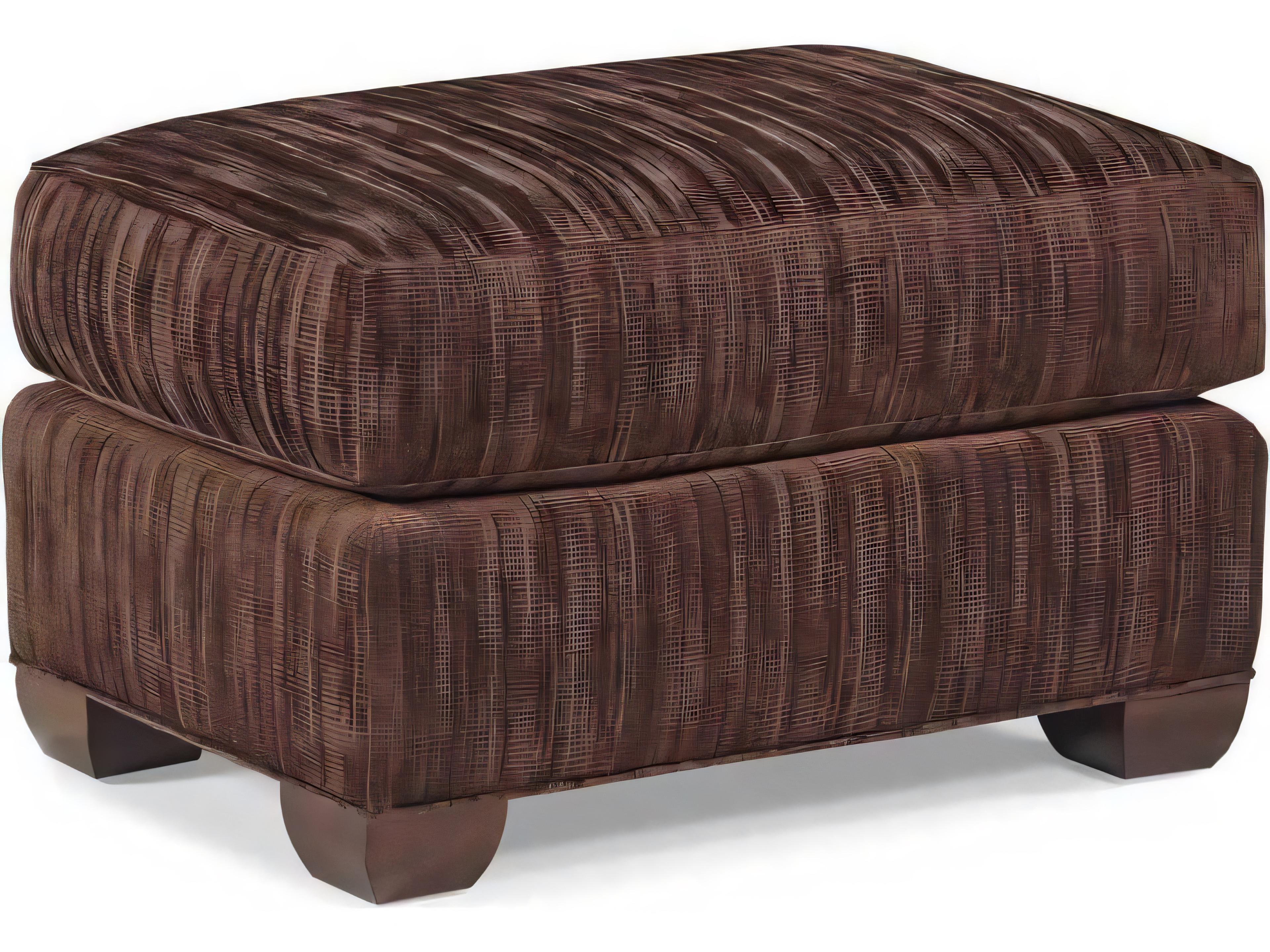 Custom Elements Upholstery Brown Upholstered Ottoman