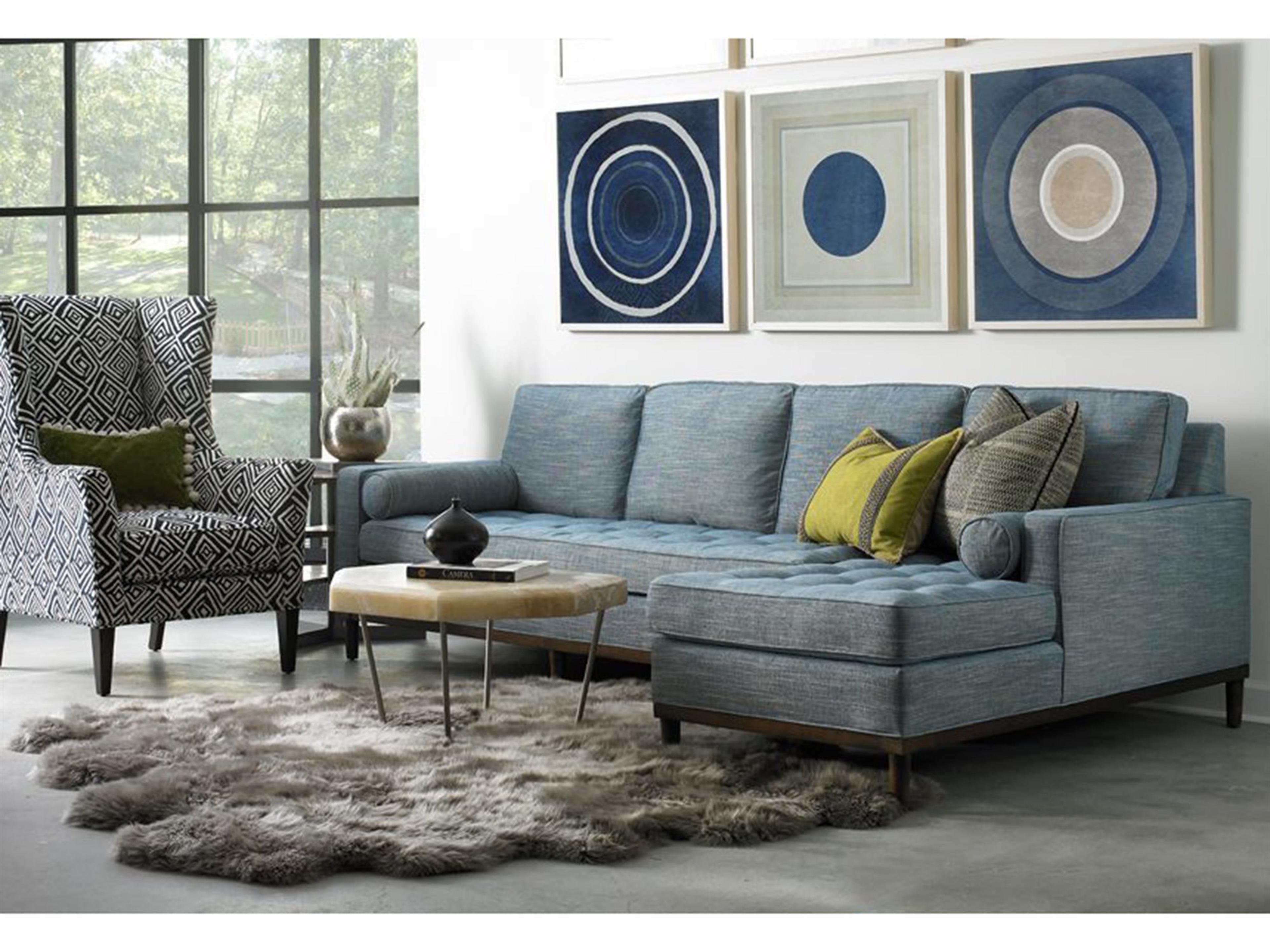 Hickory White Charlotte Sectional Sofa with RAF Chaise