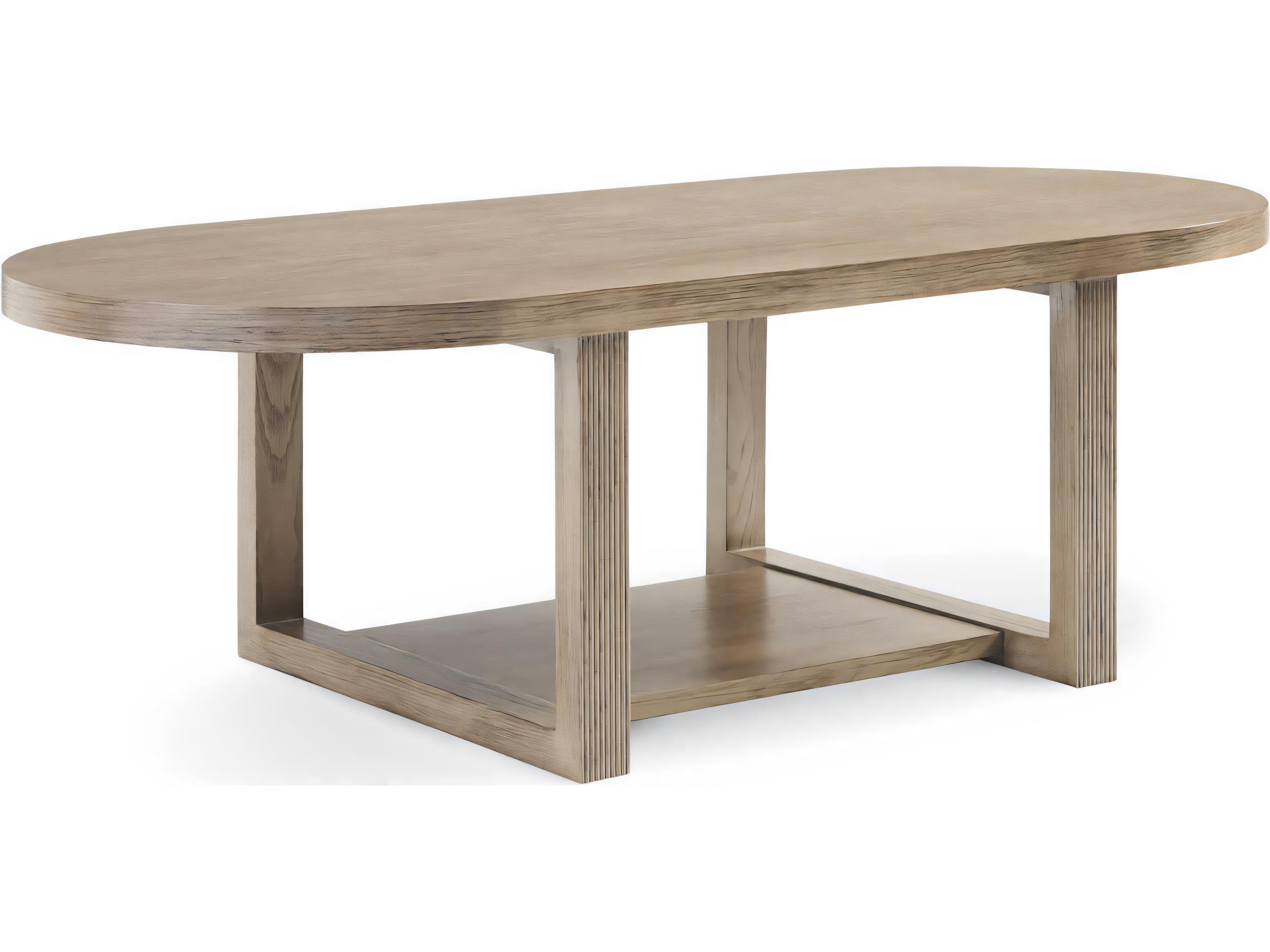 Oval Wood Mineral Coffee Table