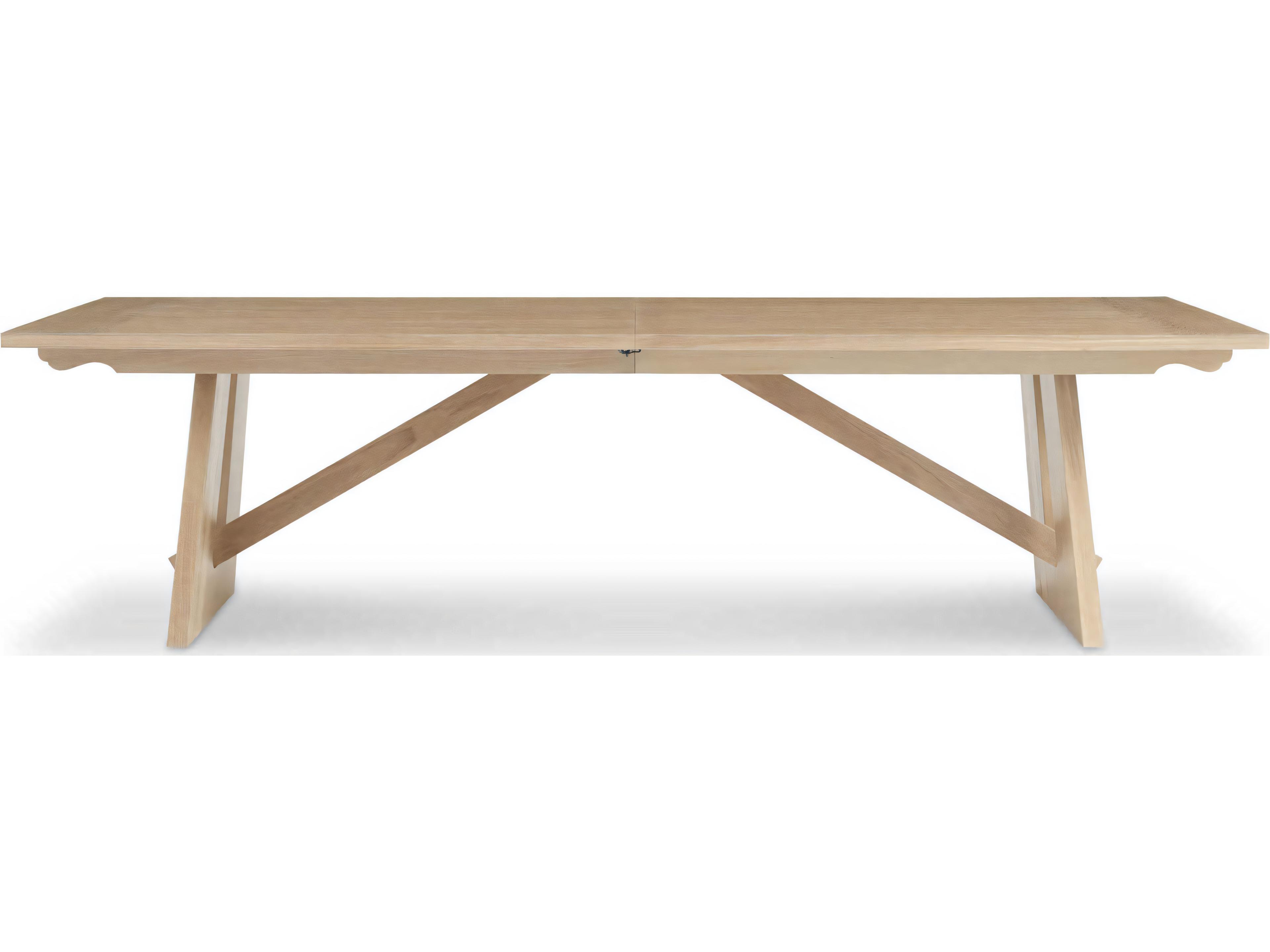 Hickory White Revival Rectangular Wood Light Oak Dining Table