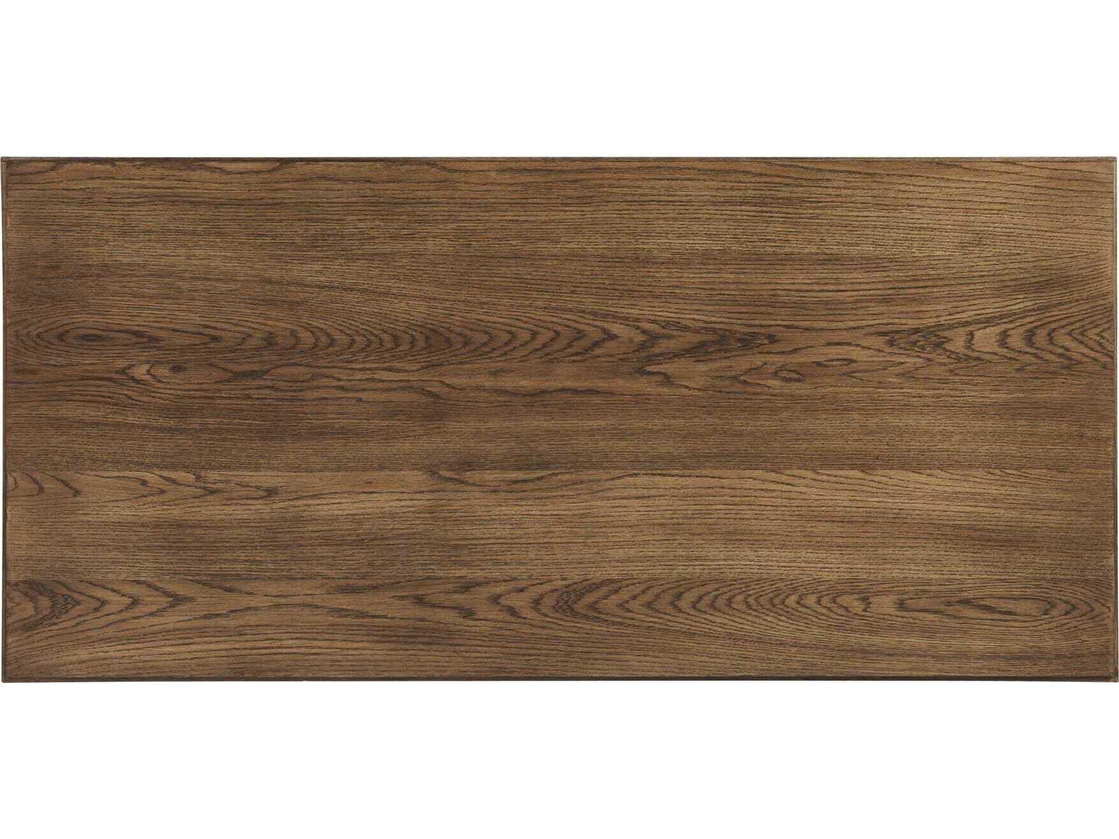 Hickory White Revival Rectangular Wood Oak Coffee Table