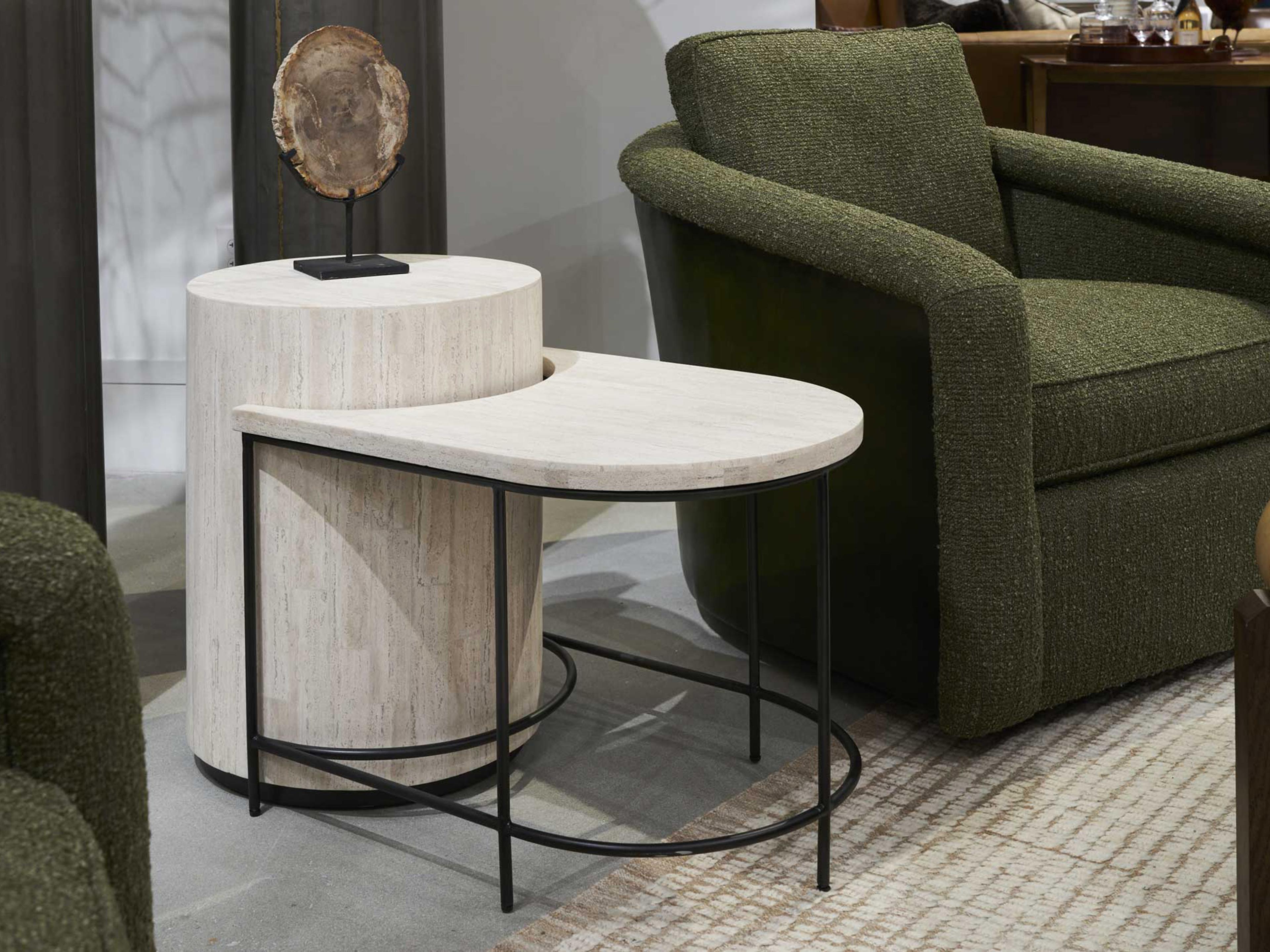 Hickory White Revival Stone Banks End Table