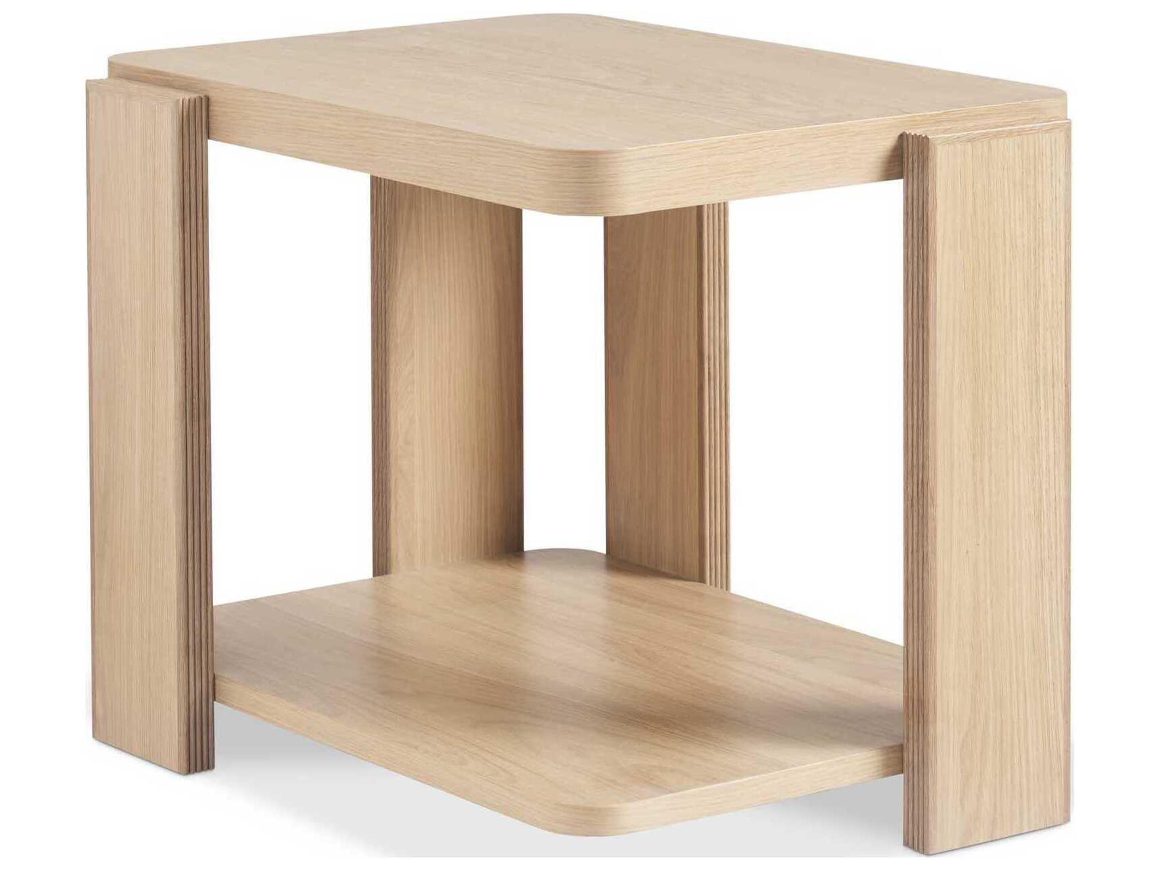 Revival Rectangular Wood Barton Left Side End Table