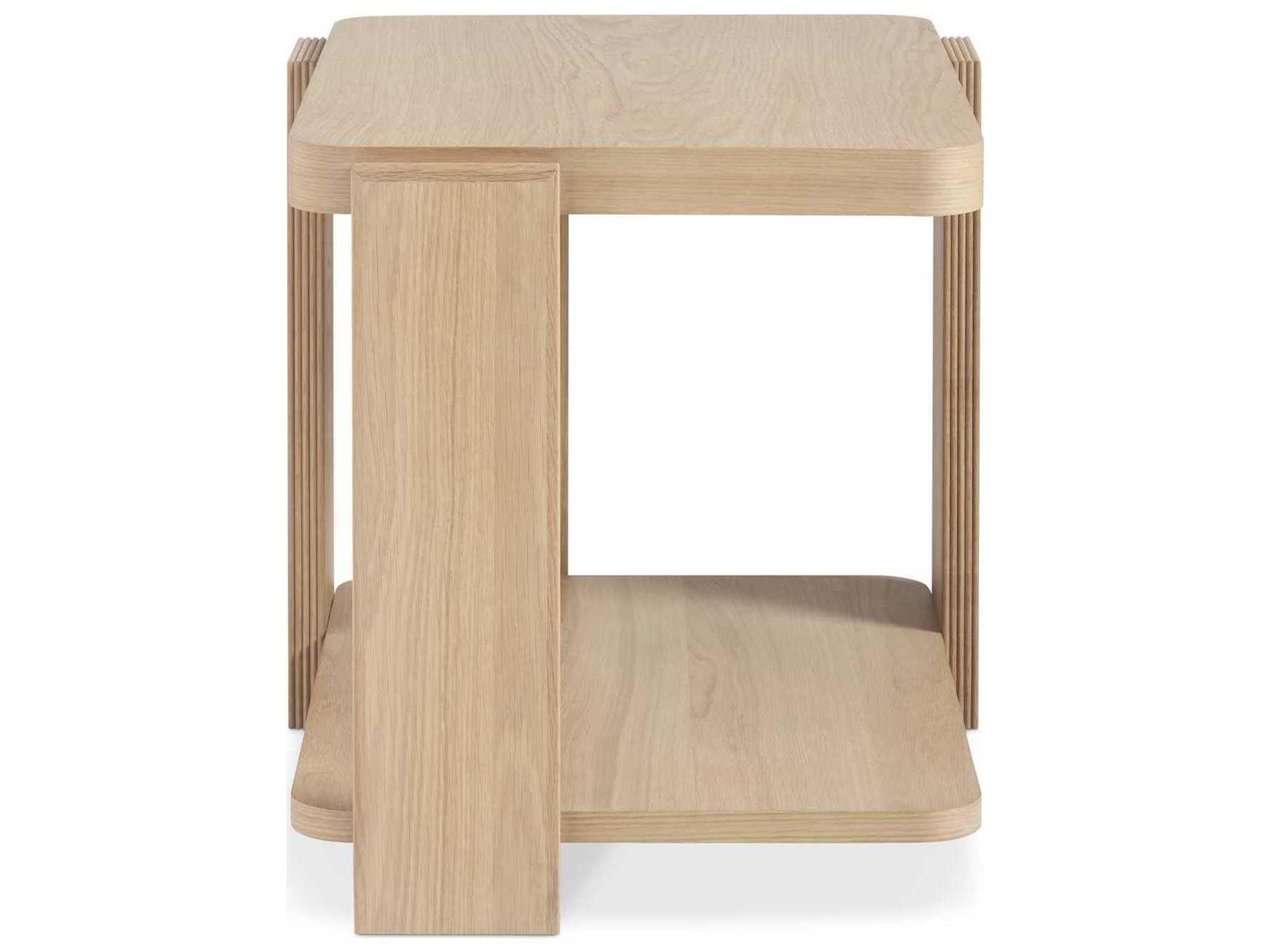 Hickory White Revival Rectangular Wood Barton Right Side End Table
