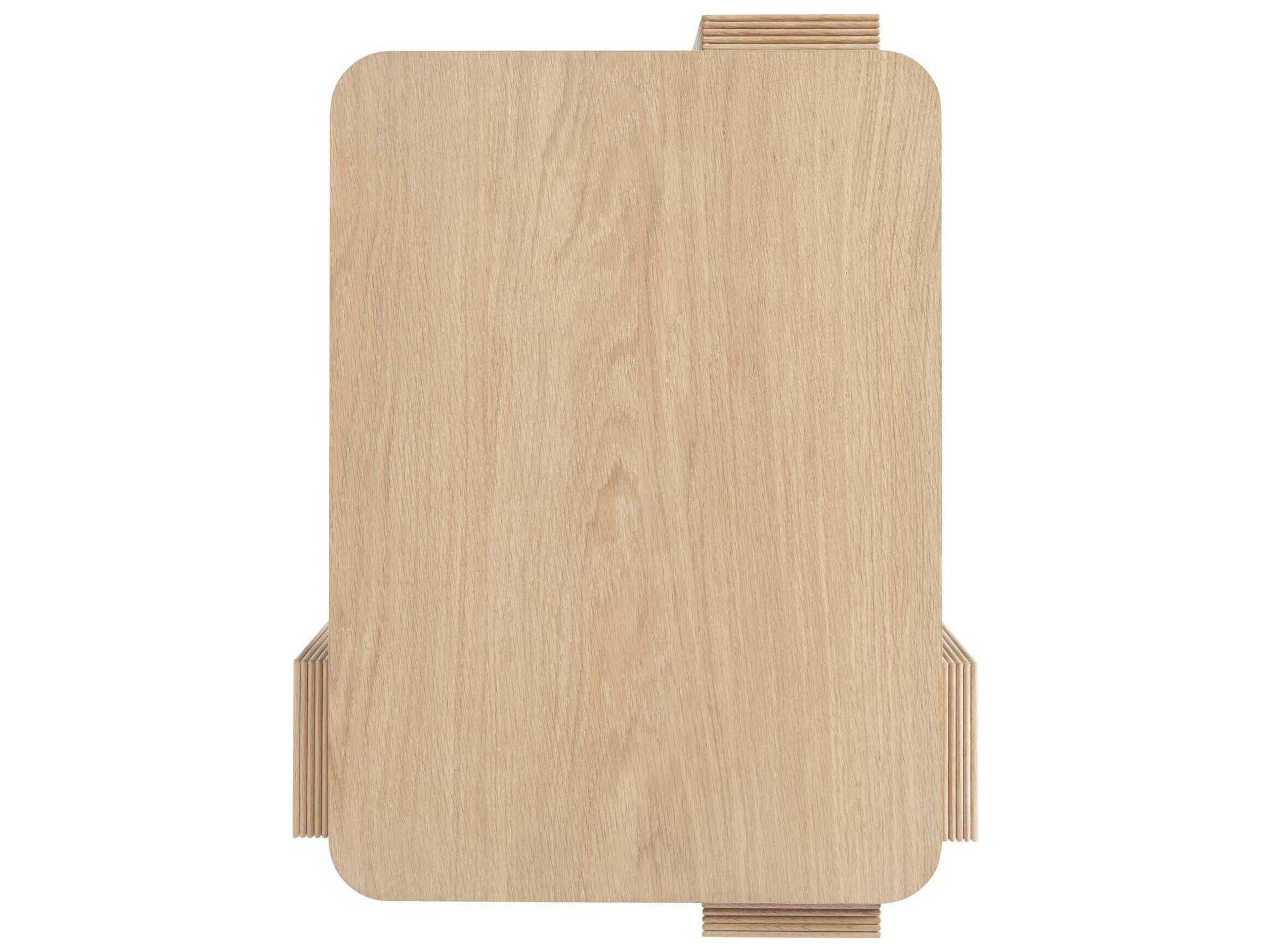 Hickory White Revival Rectangular Wood Barton Right Side End Table