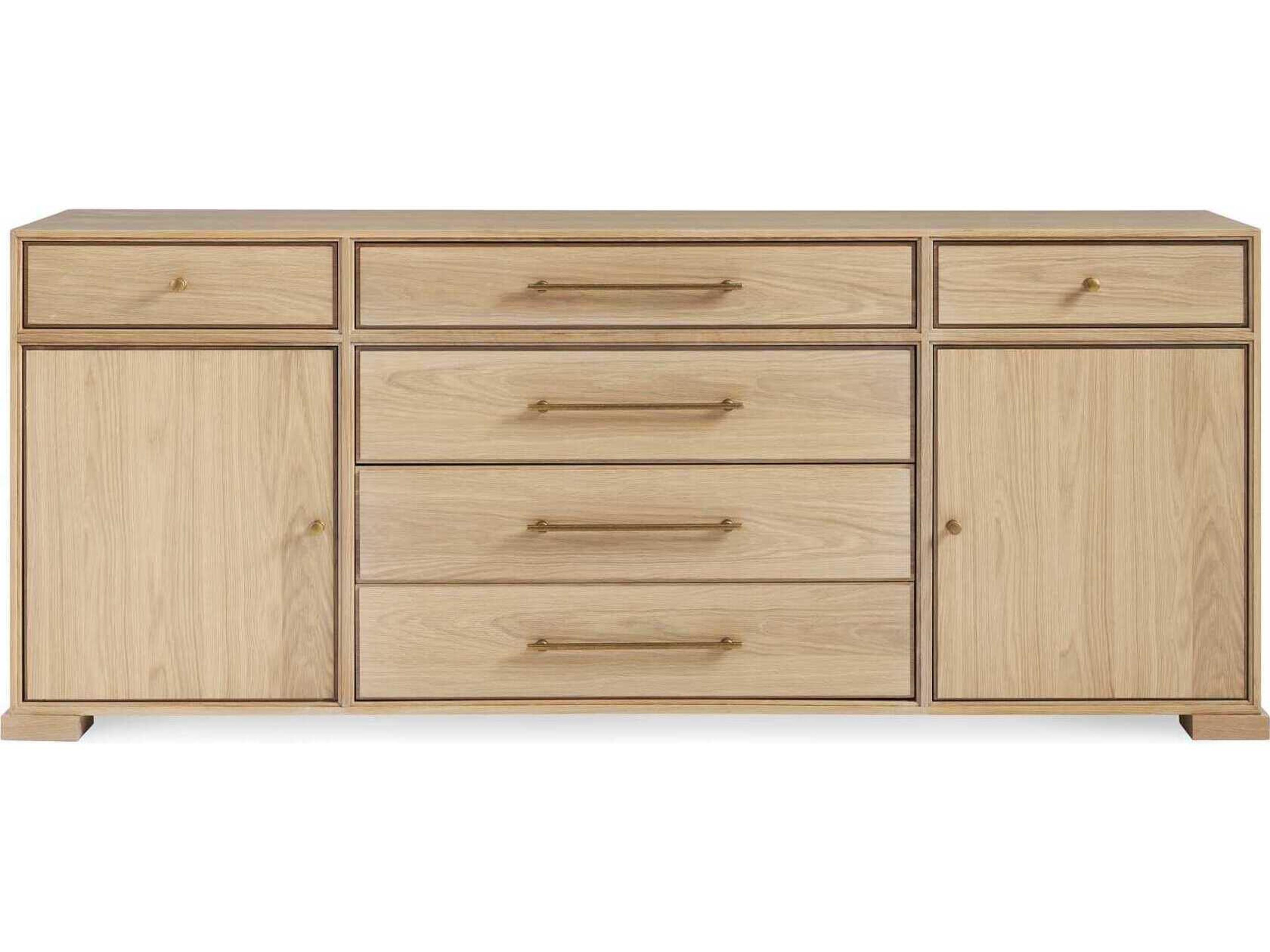 Hickory White Revival Brown Oak Wood Dresser