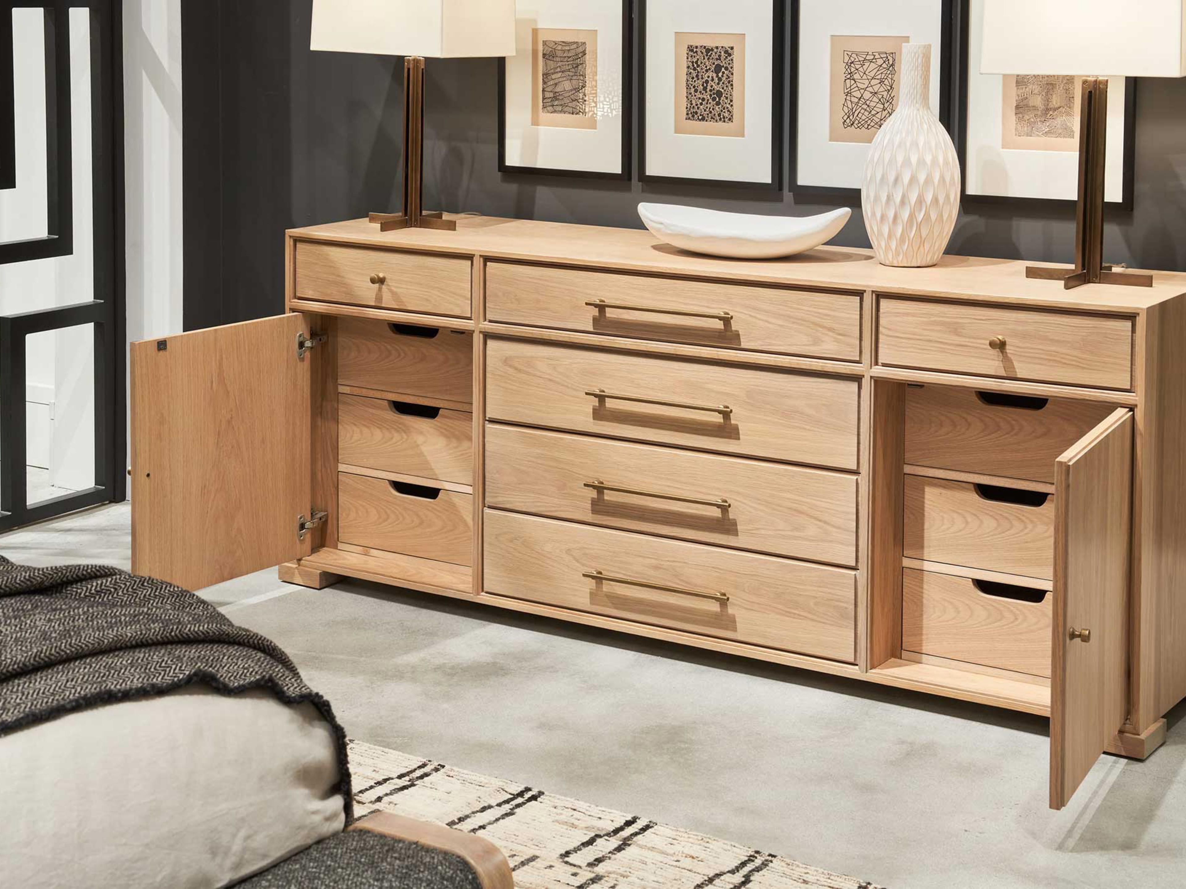 Hickory White Revival Brown Oak Wood Dresser