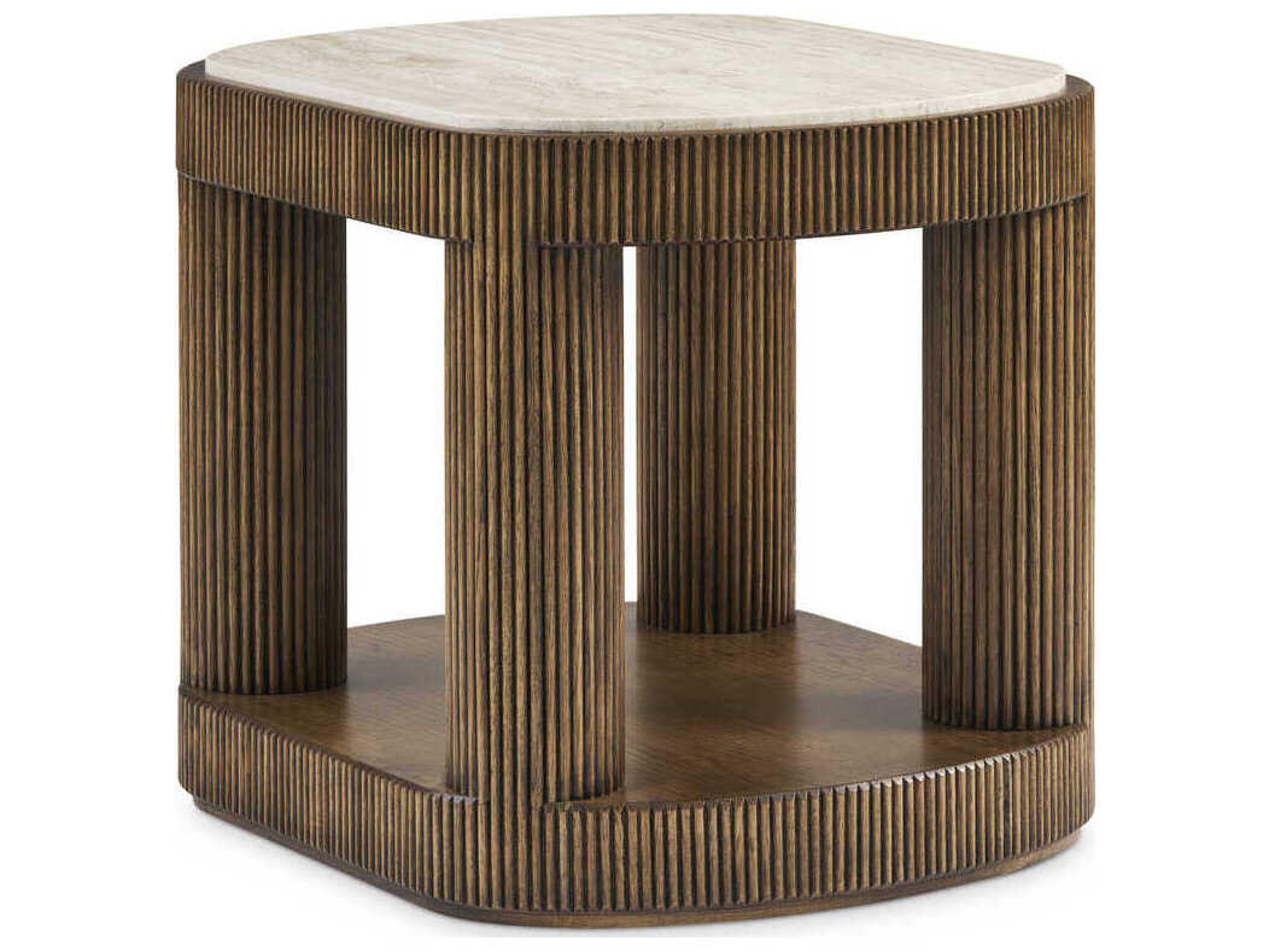 Hickory White Revival Oval Stone Silverton End Table