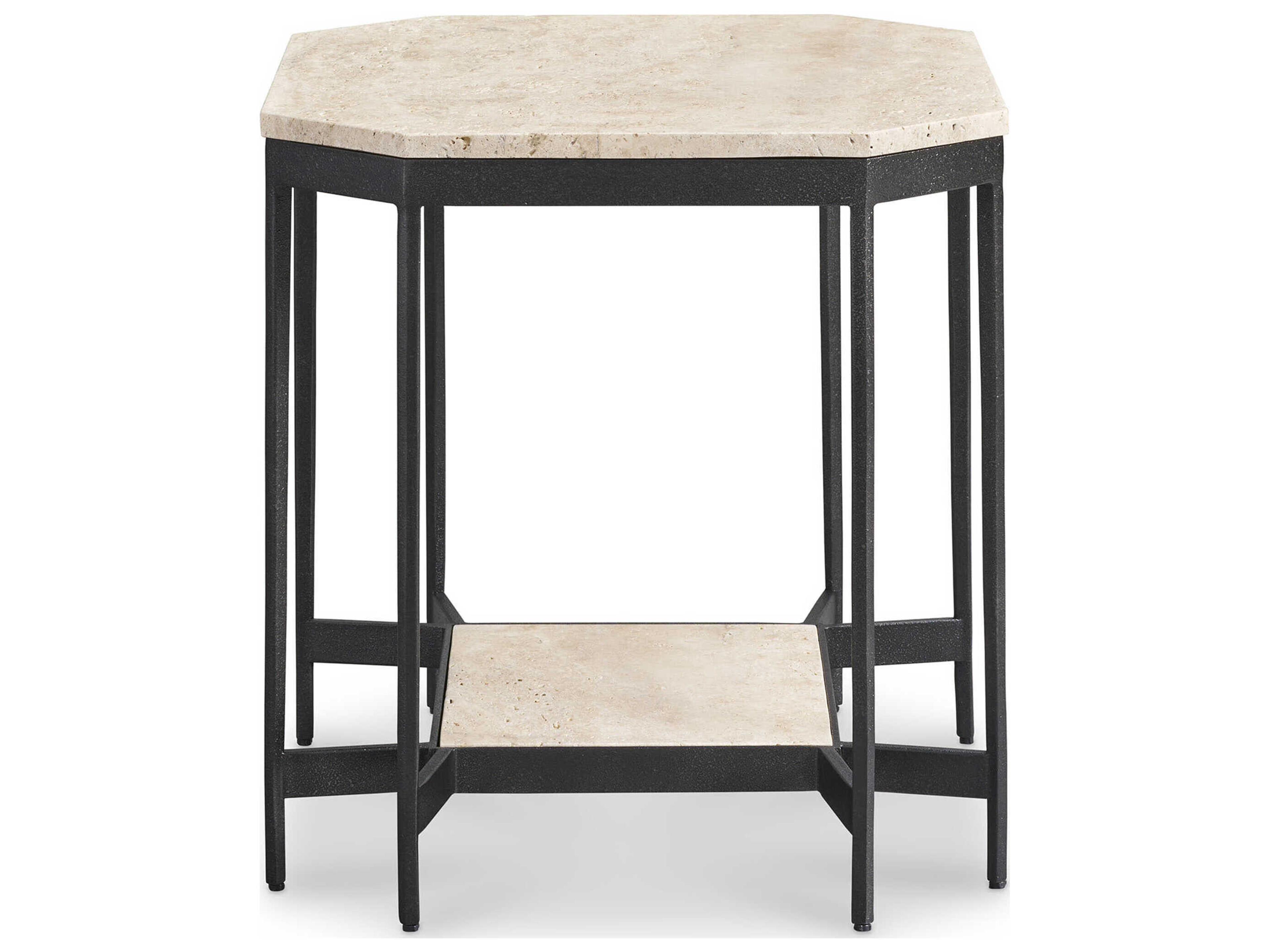 Hickory White Revival Rectangular Stone Wallen End Table