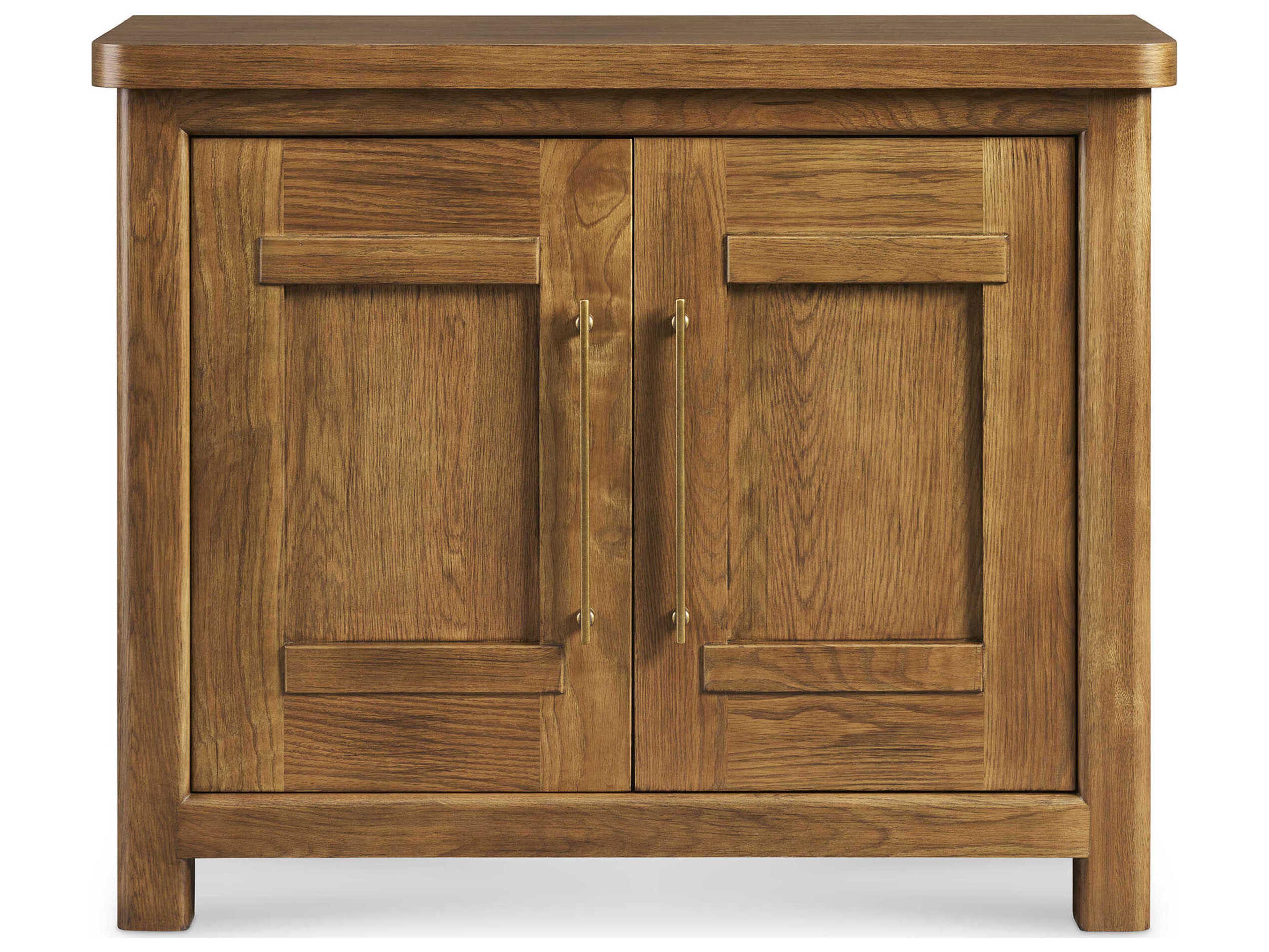 Hickory White Revival Equestrian Brown Oak Wood Accent Chest
