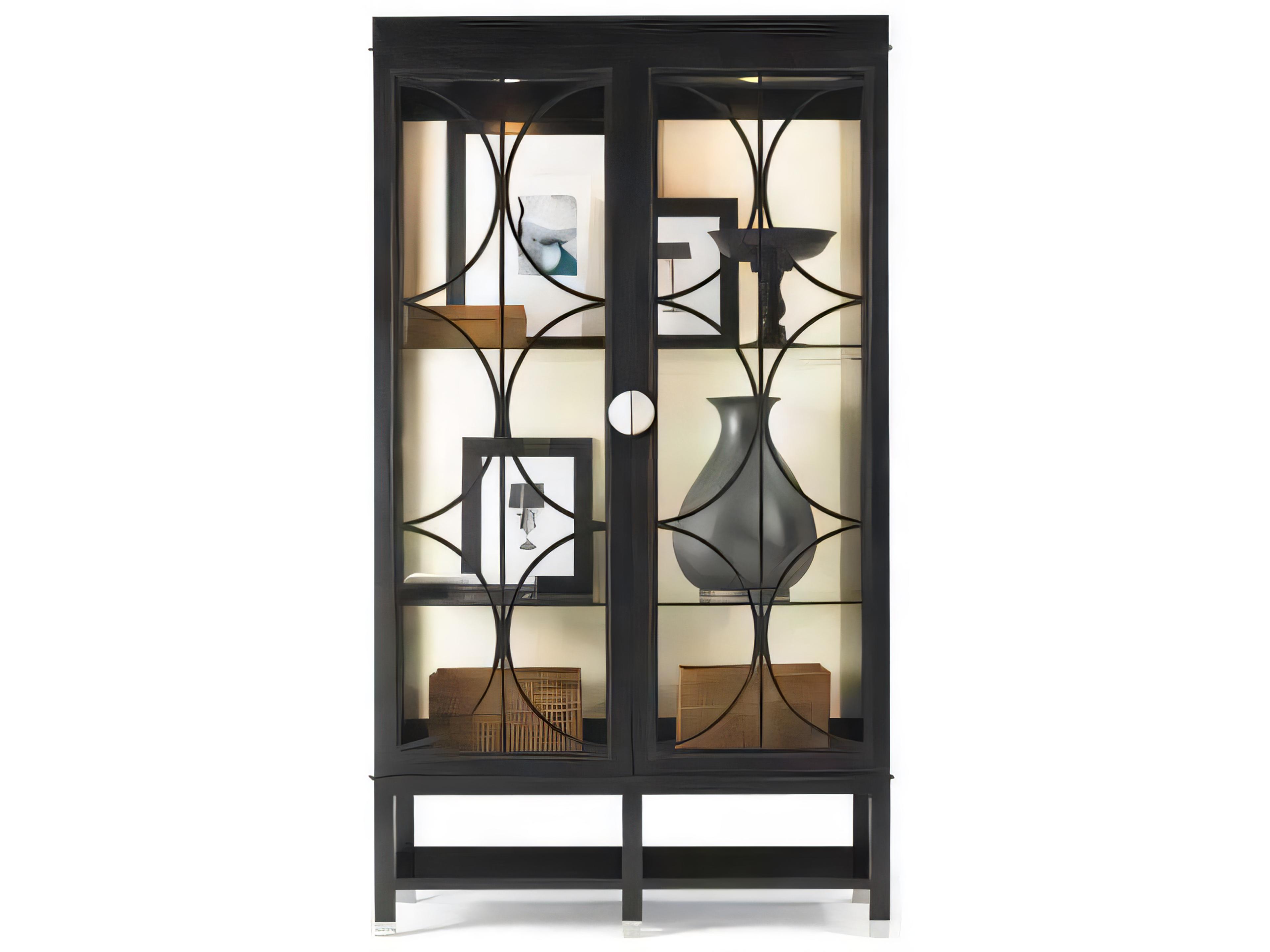 Skyloft Maple Wood Walnut Display Cabinet