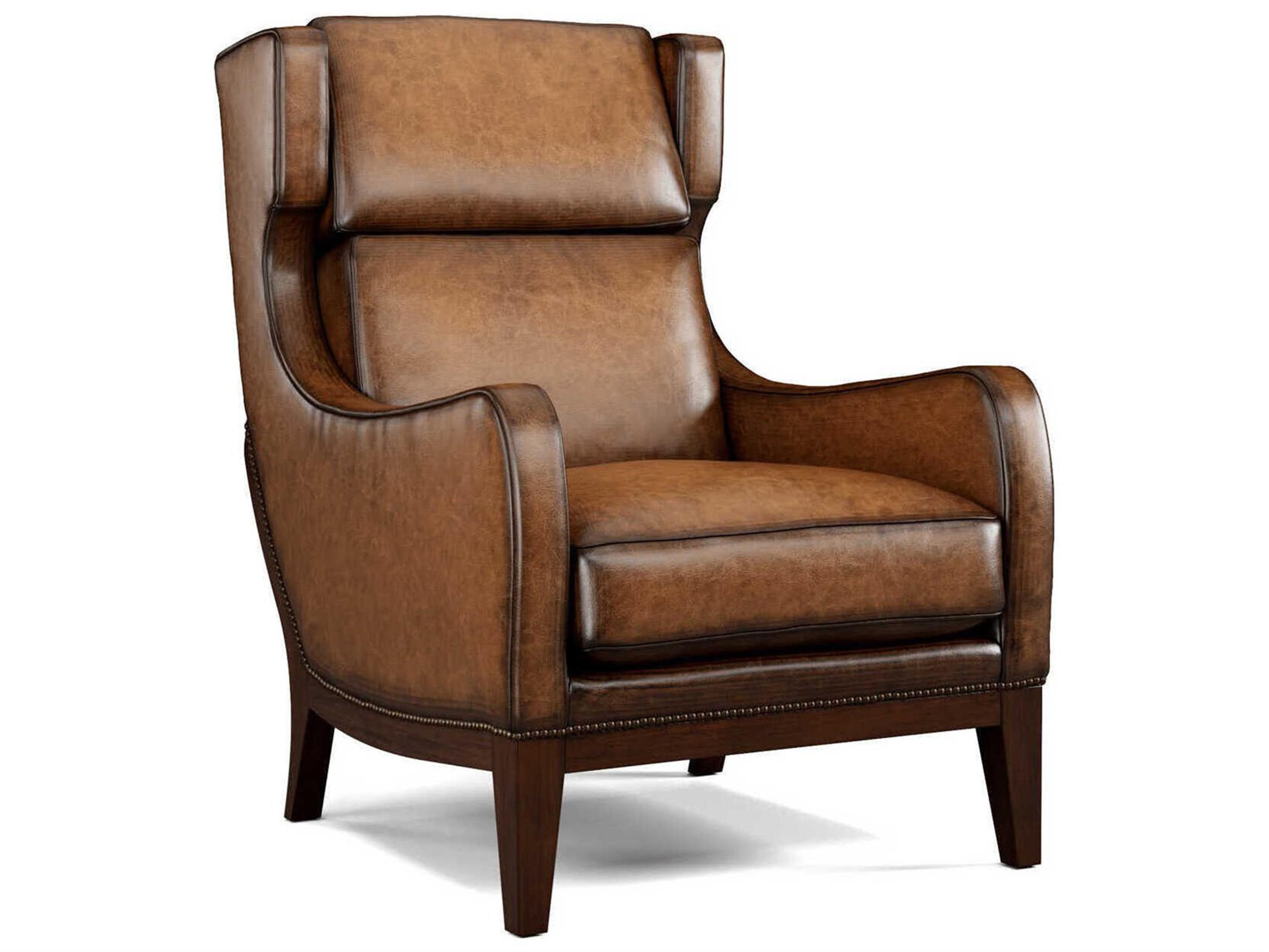 Hickory White Custom Elements Upholstery Leather Bohicket Accent Chair