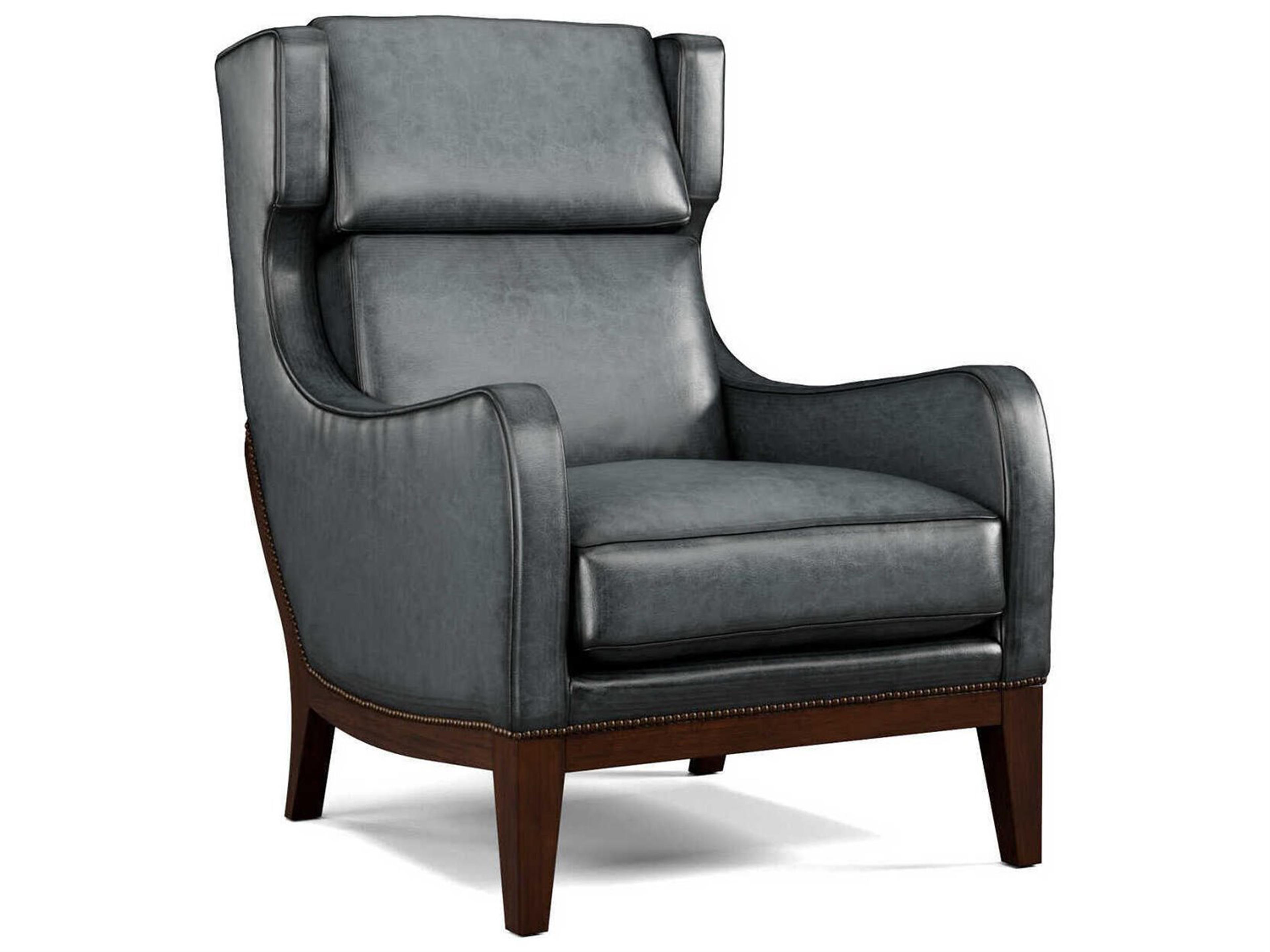 Hickory White Custom Elements Upholstery Leather Bohicket Accent Chair