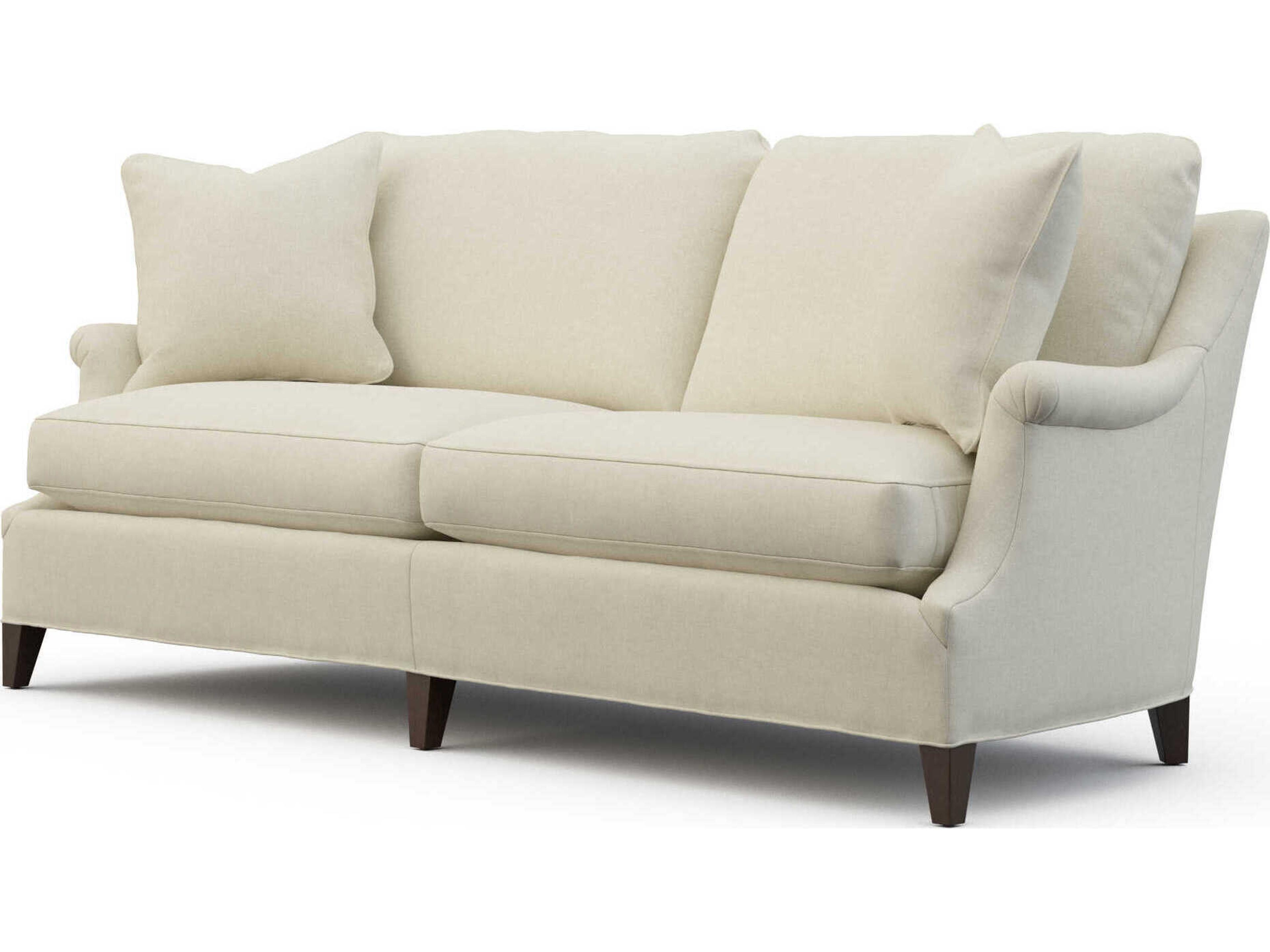 Hickory White Betsy Ebony Cream Upholstered Sofa