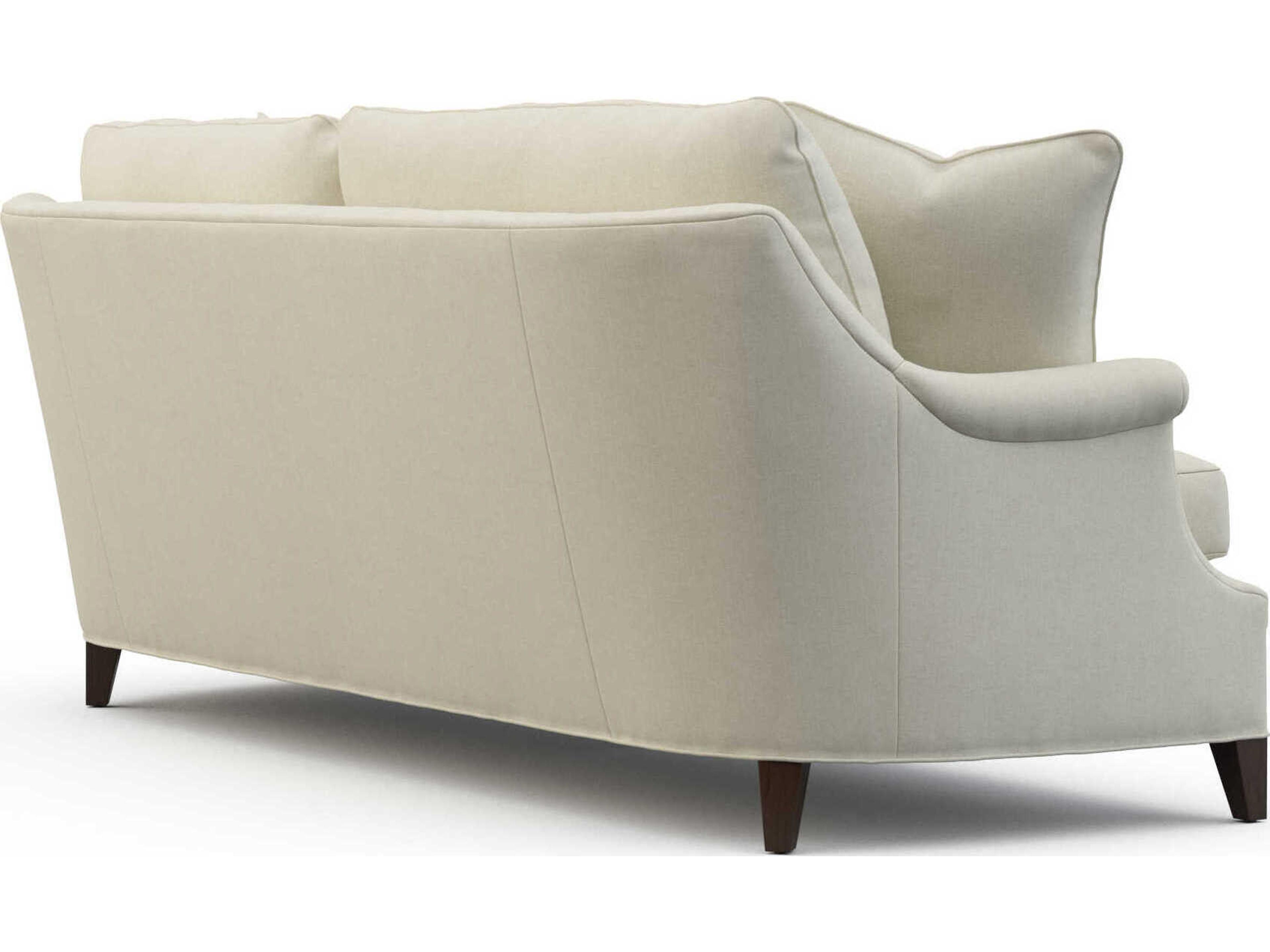 Hickory White Betsy Ebony Cream Upholstered Sofa