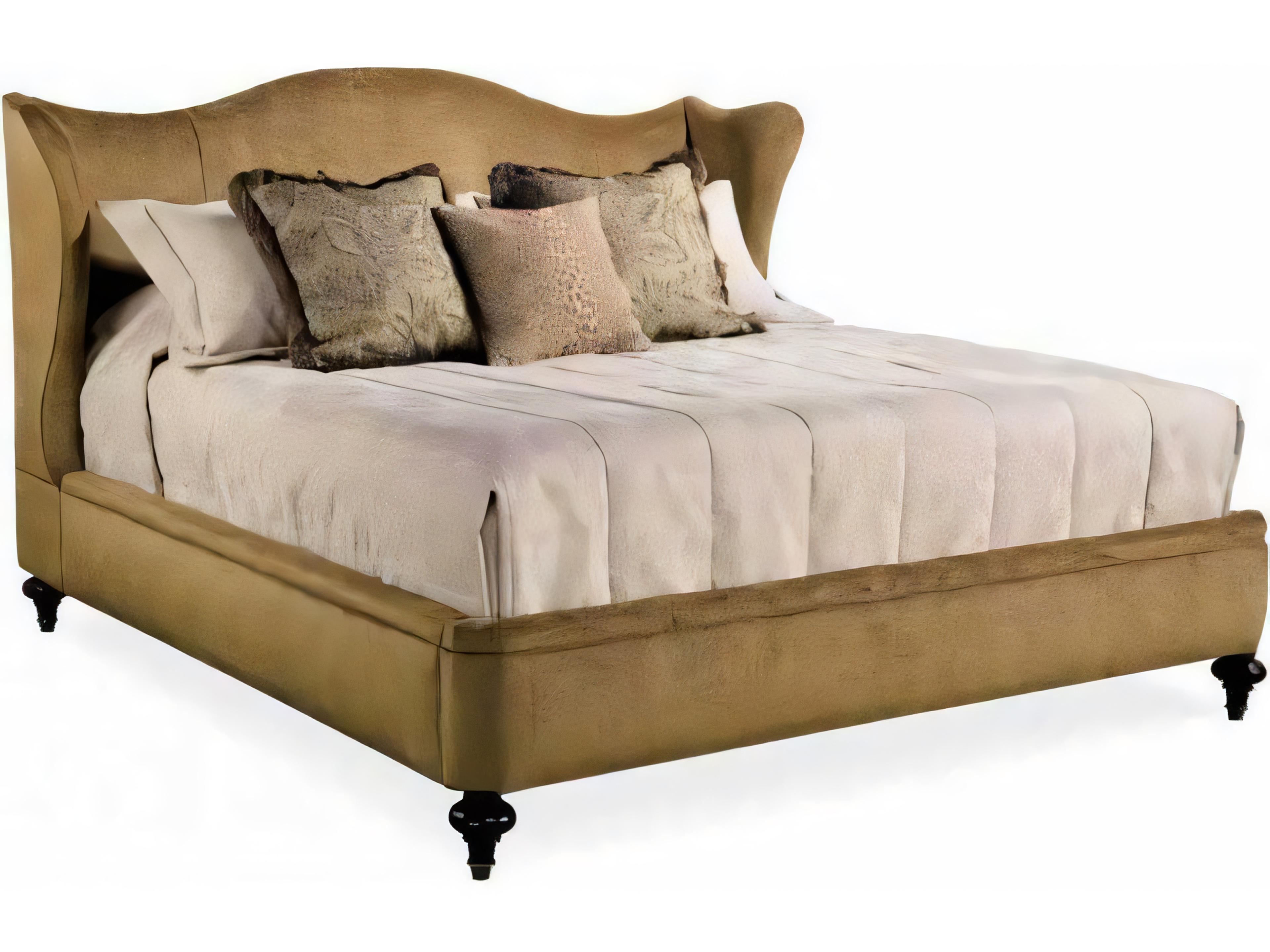 Hickory White Continental Classics Brown Hardwood Upholstered Panel Bed