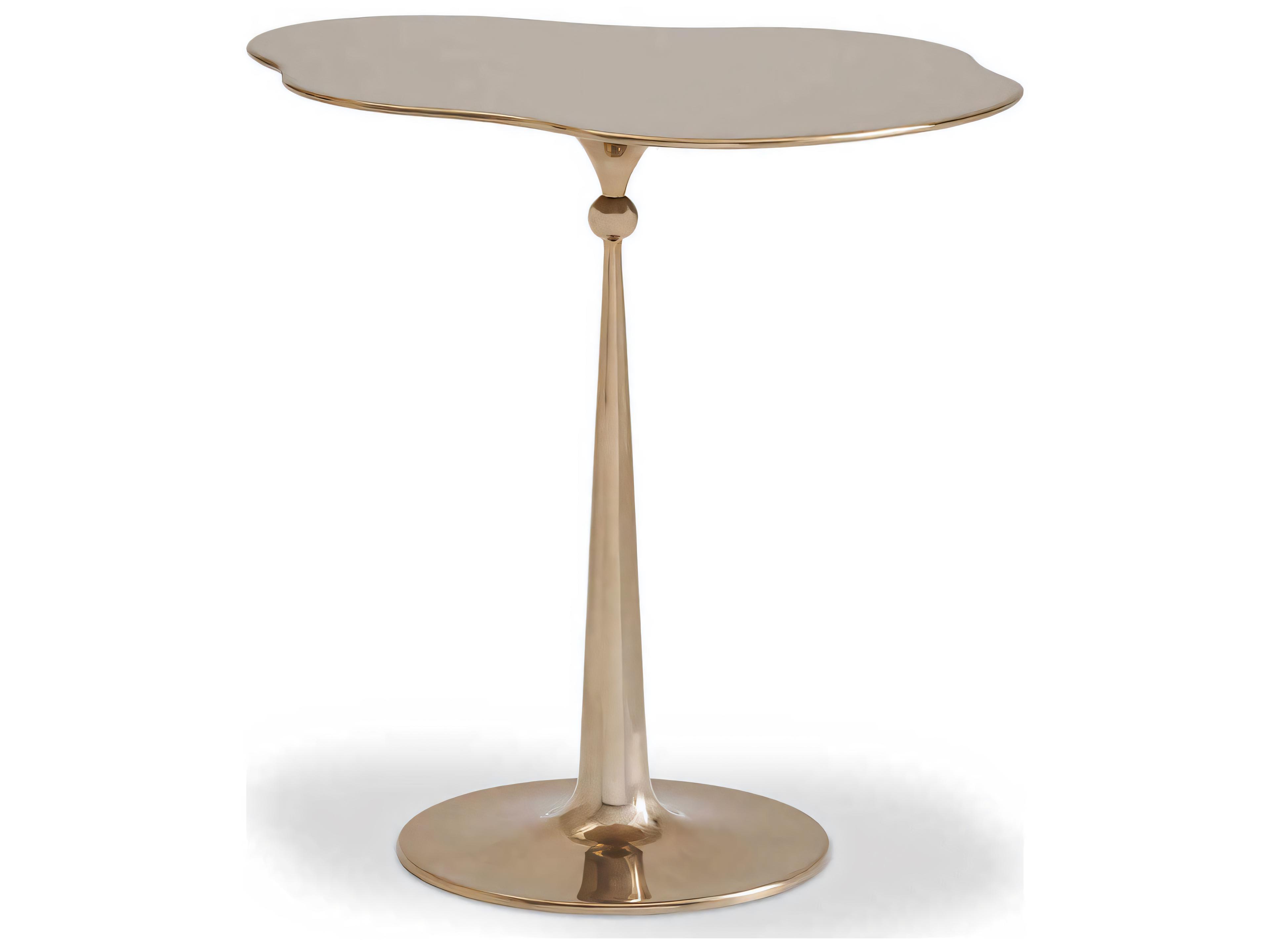 Metal Polished Brass End Table