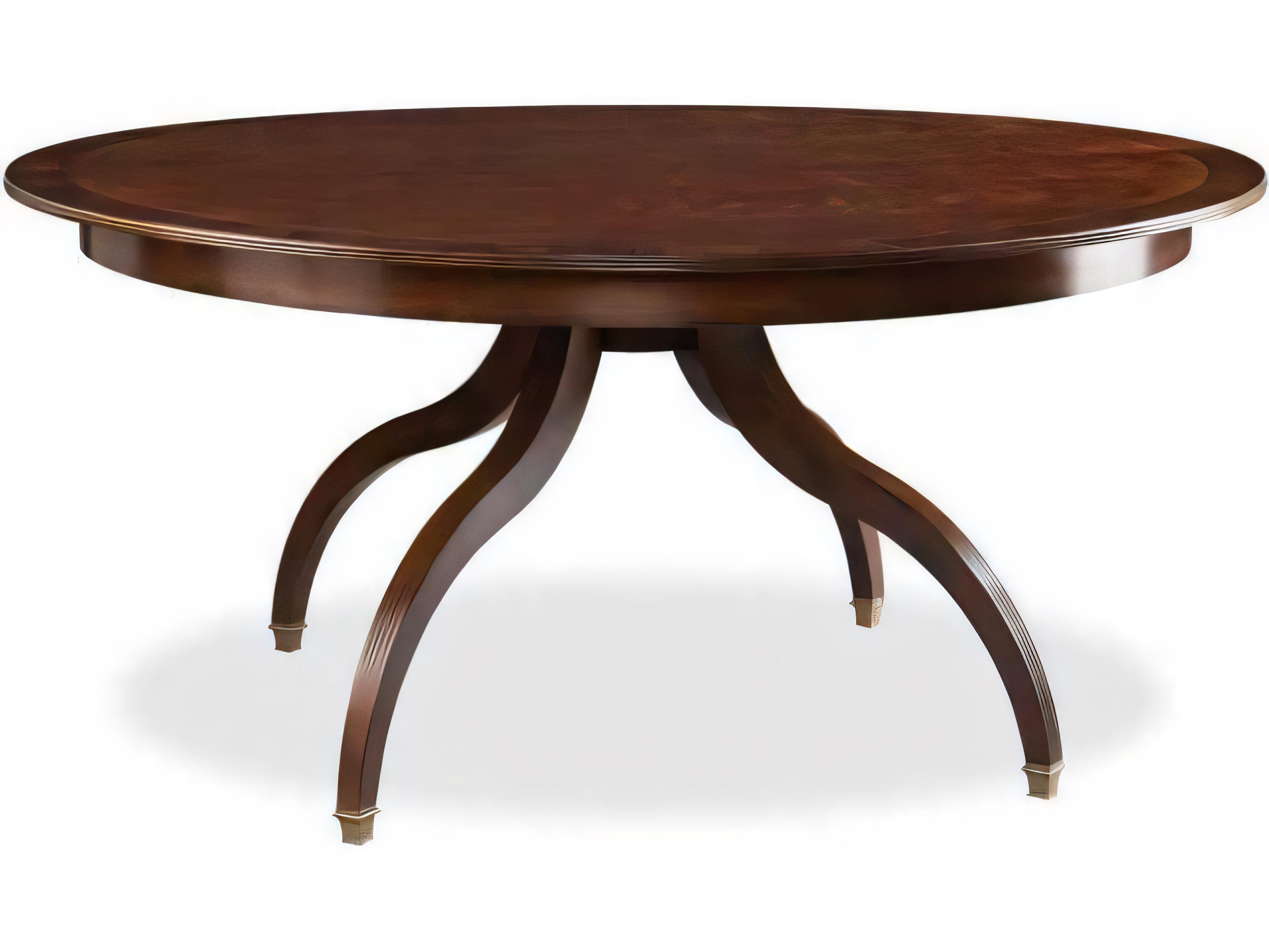 Hickory White Innovation Oval Wood Modern Walnut Dining Table