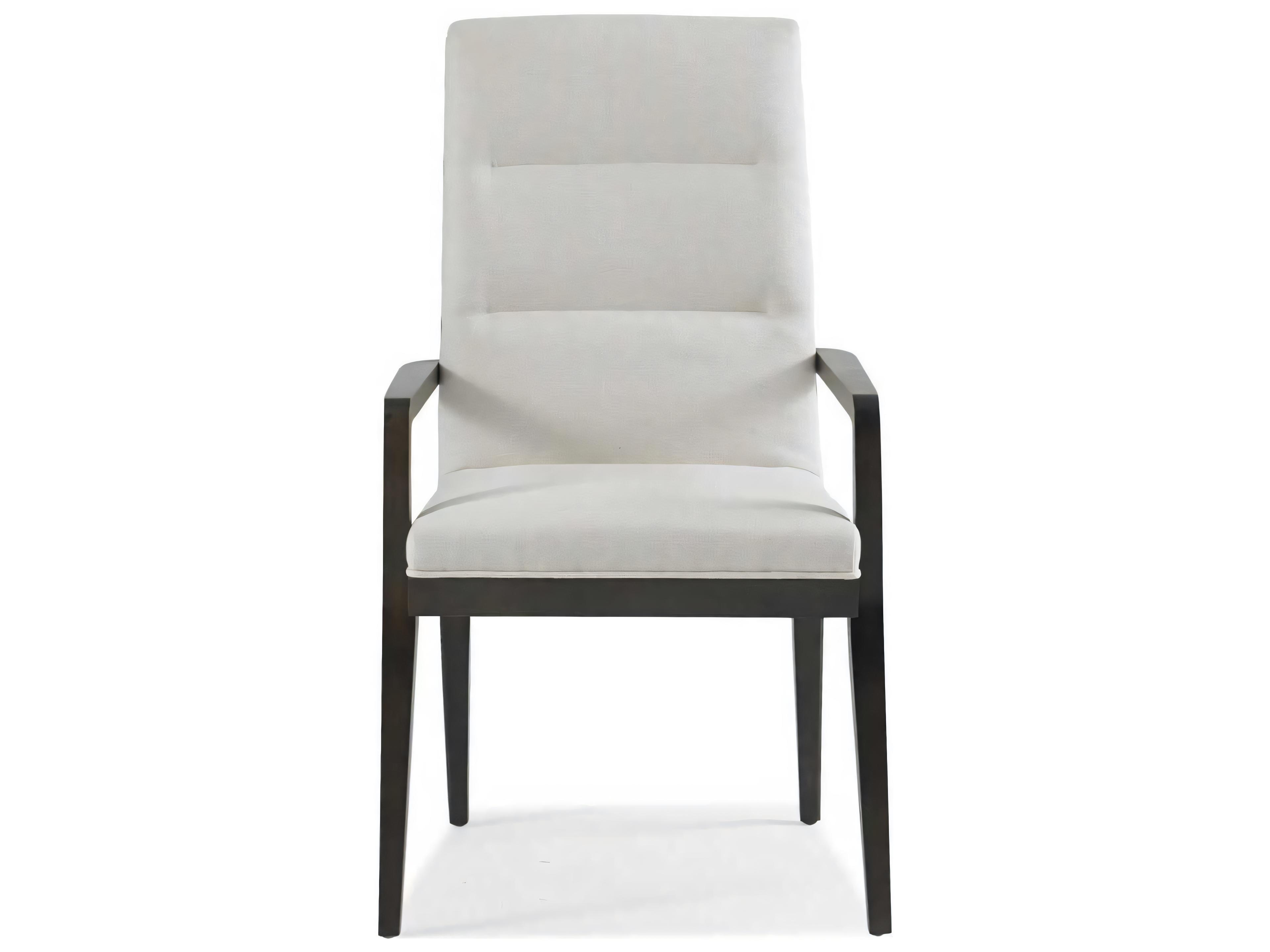 Hickory White Oasis Beech Wood Upholstered Ellena Arm Dining Chair