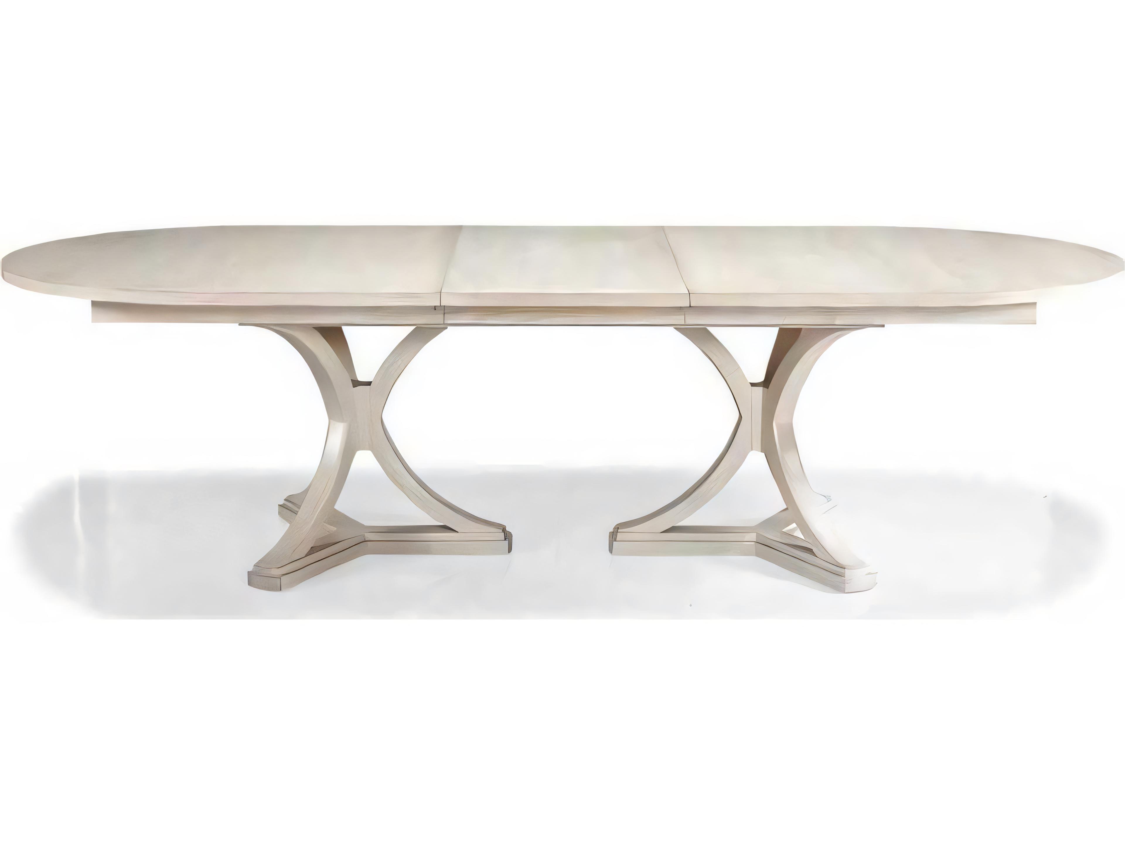 Hickory White Journey The World Oval Wood Springbok Dining Table
