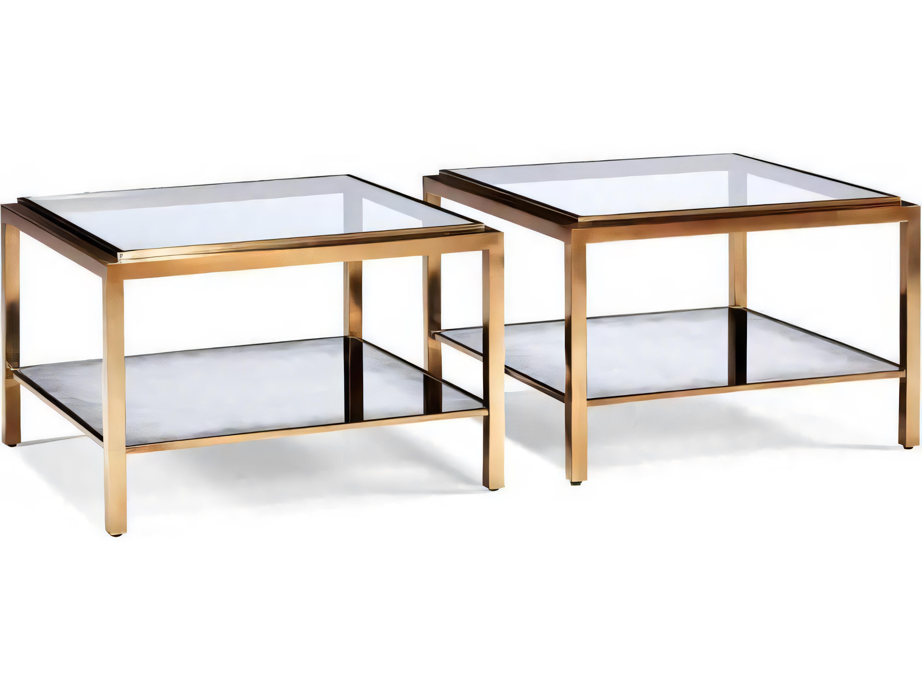 Hickory White Journey The World Rectangular Glass Rose Gold Valencia Bunching Cocktail