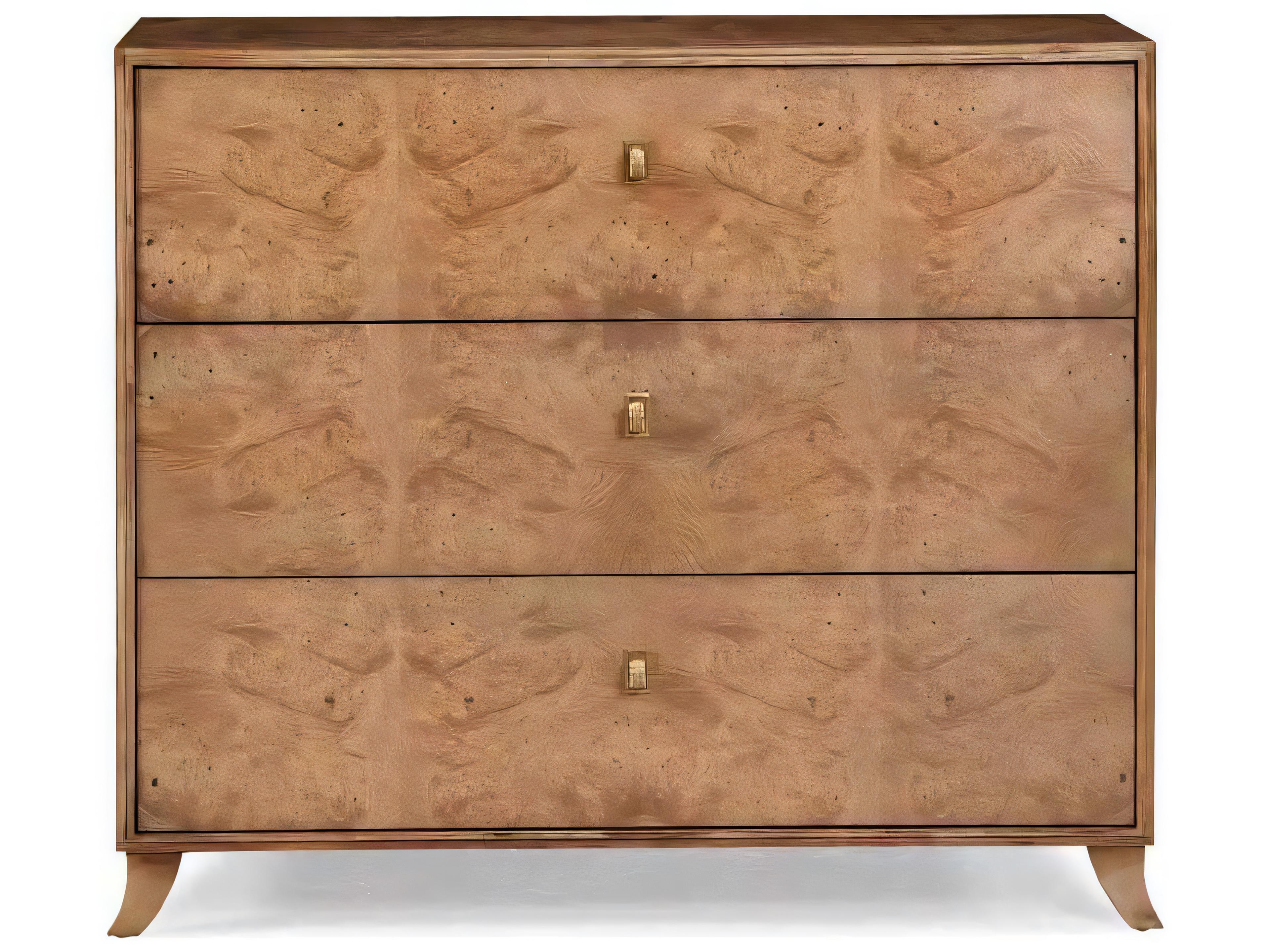 Hickory White Journey The World Champagne Brown Chestnut Wood Accent Chest