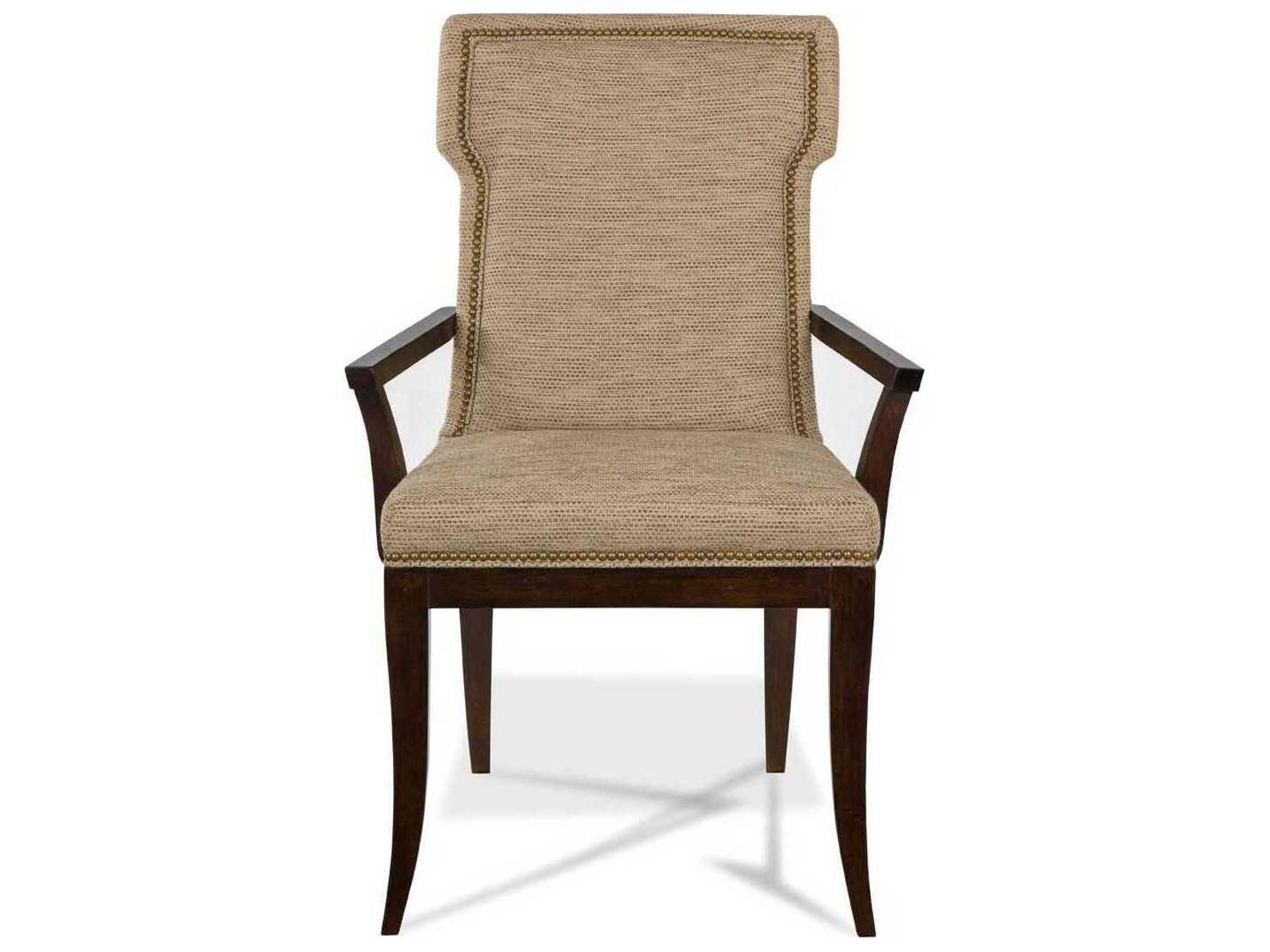 Hickory White A La Carte Maple Wood Beige Kistler Klismos Arm Dining Chair