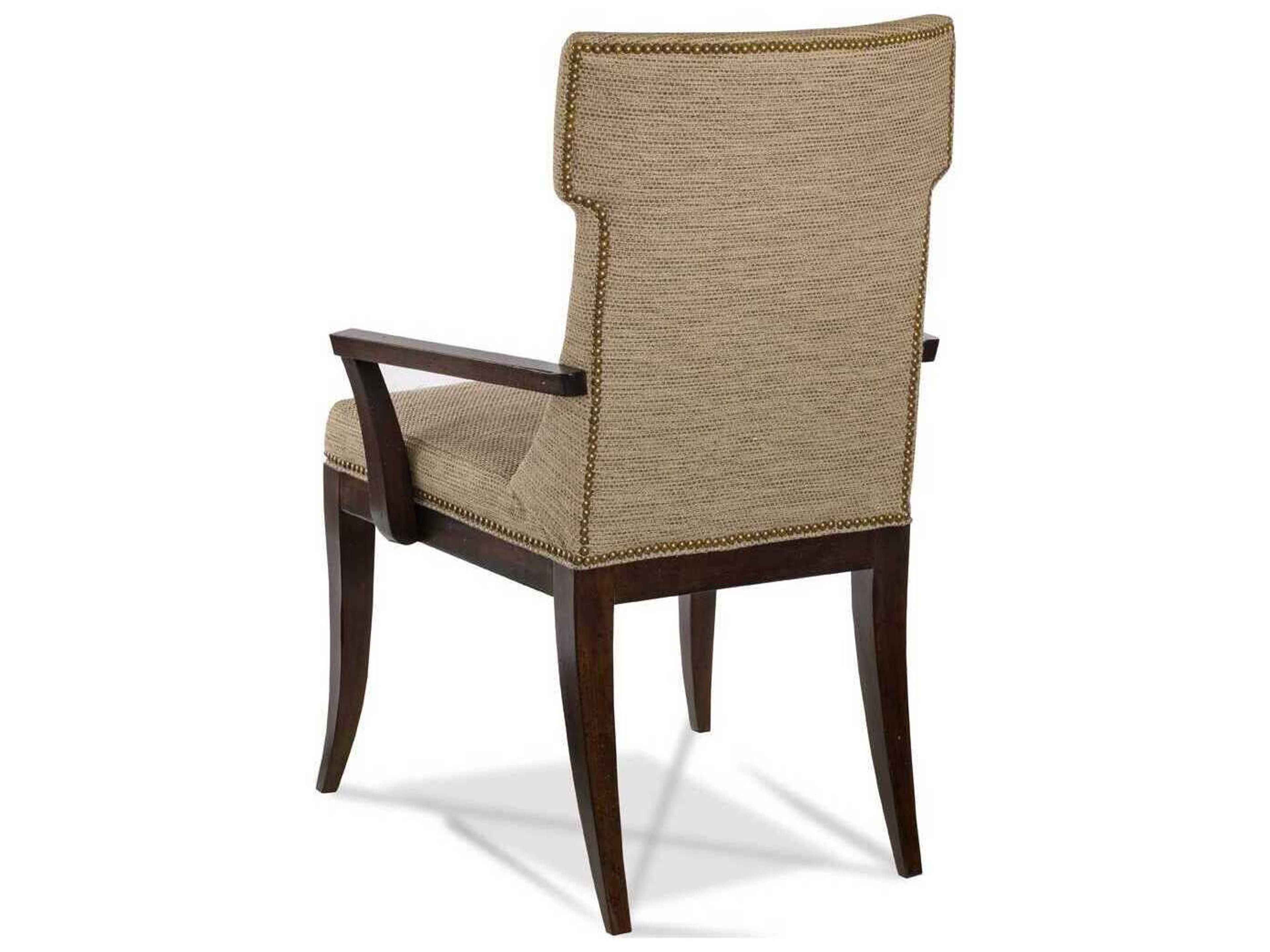 Hickory White A La Carte Maple Wood Beige Kistler Klismos Arm Dining Chair