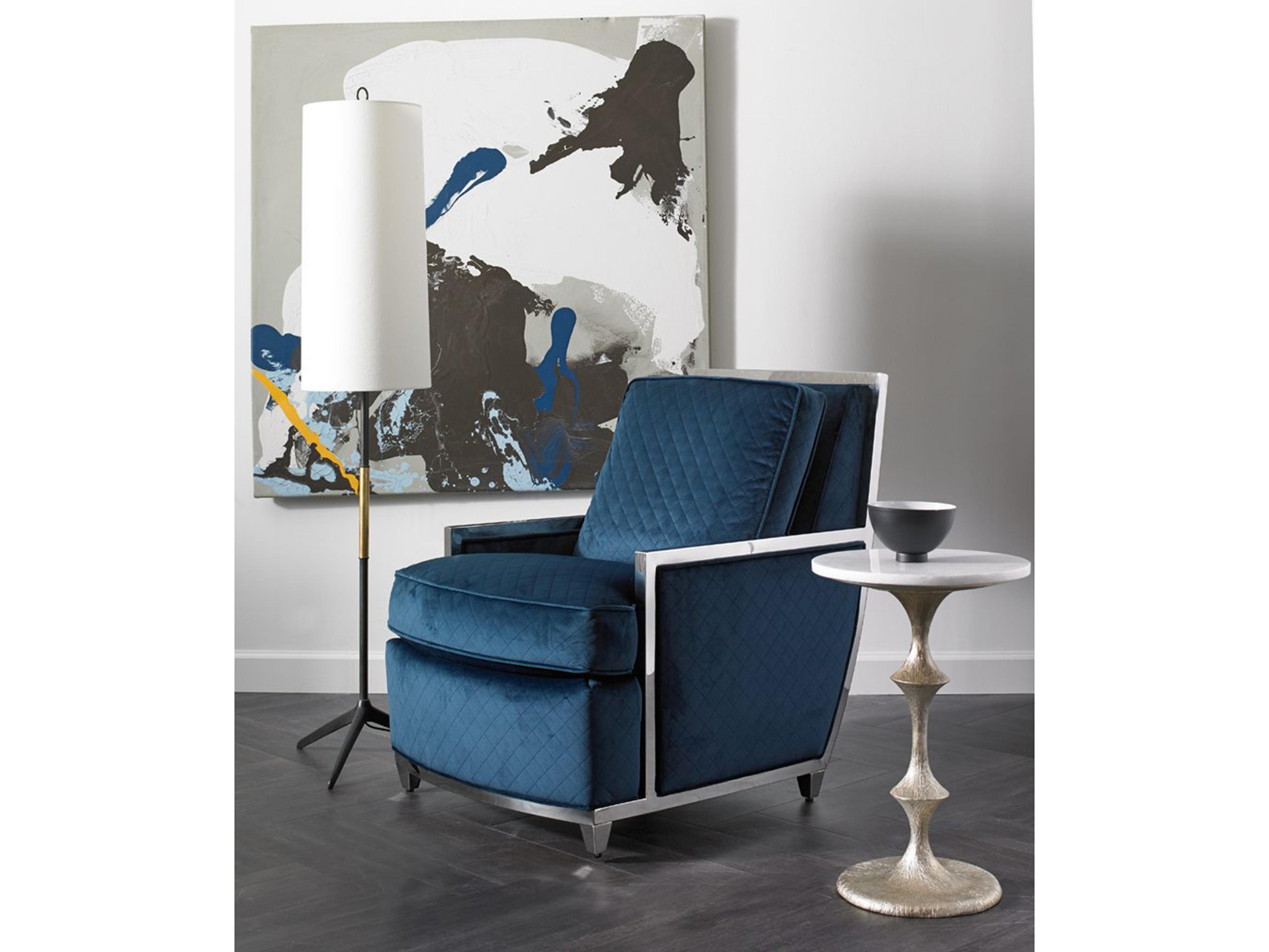 Hickory White A La Carte Round Marble Champagne Gold Livie End Table