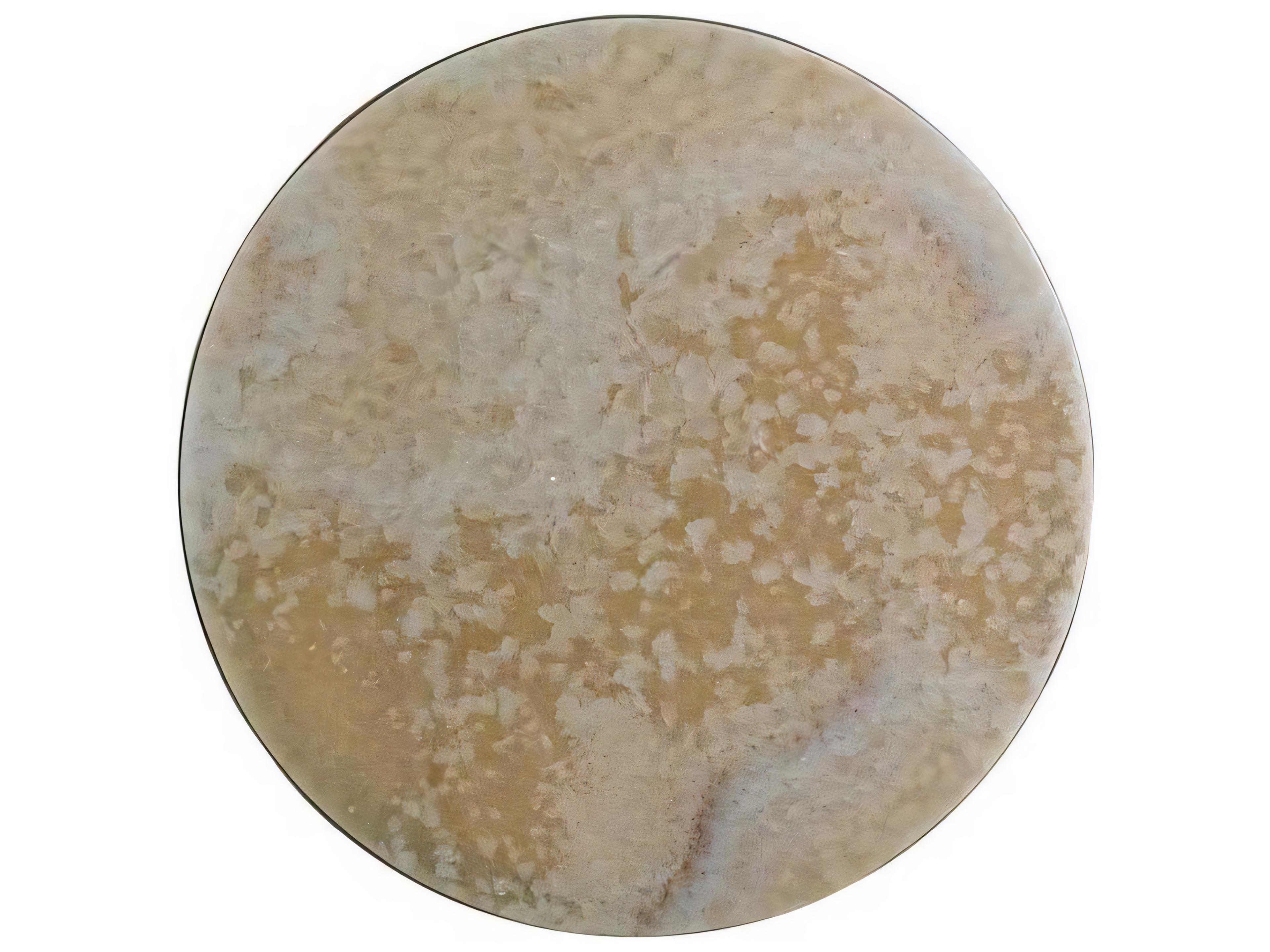 Hickory White A La Carte Round Stone Aged Platinum Onyx Grace End Table