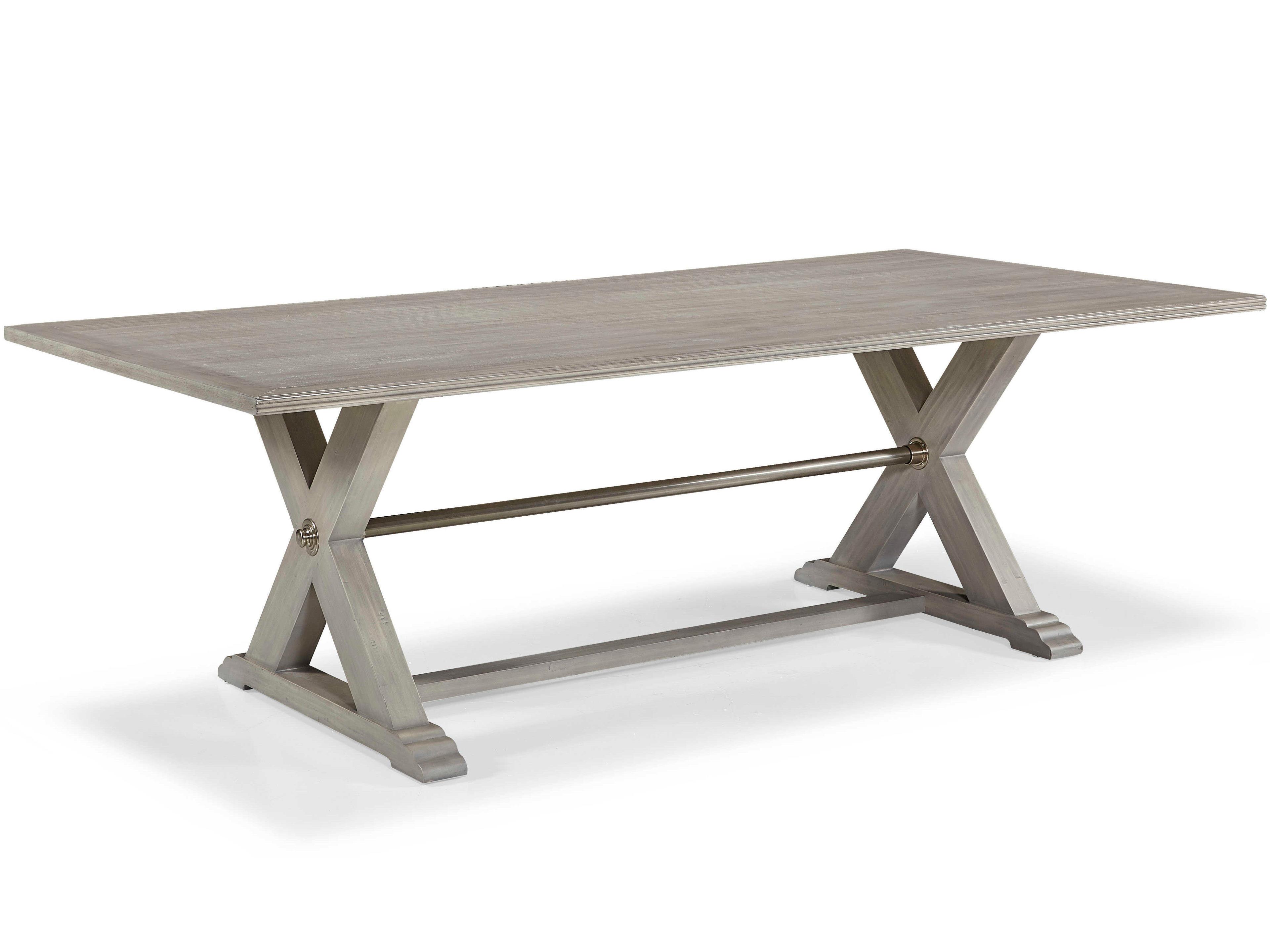 Edisto Rectangular Wood Grey Breeze Dining Table