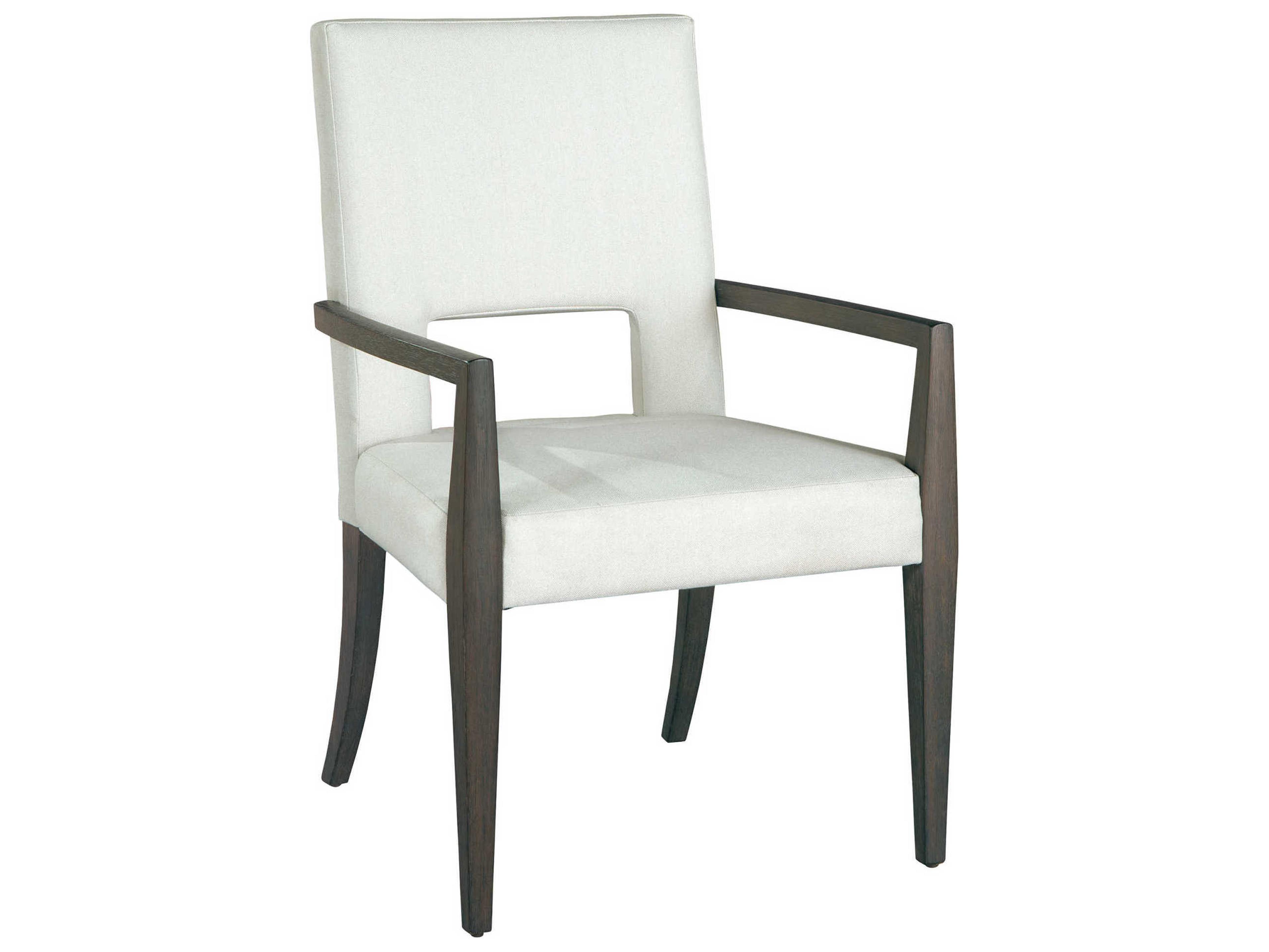 Black Upholstered Arm Dining Chair