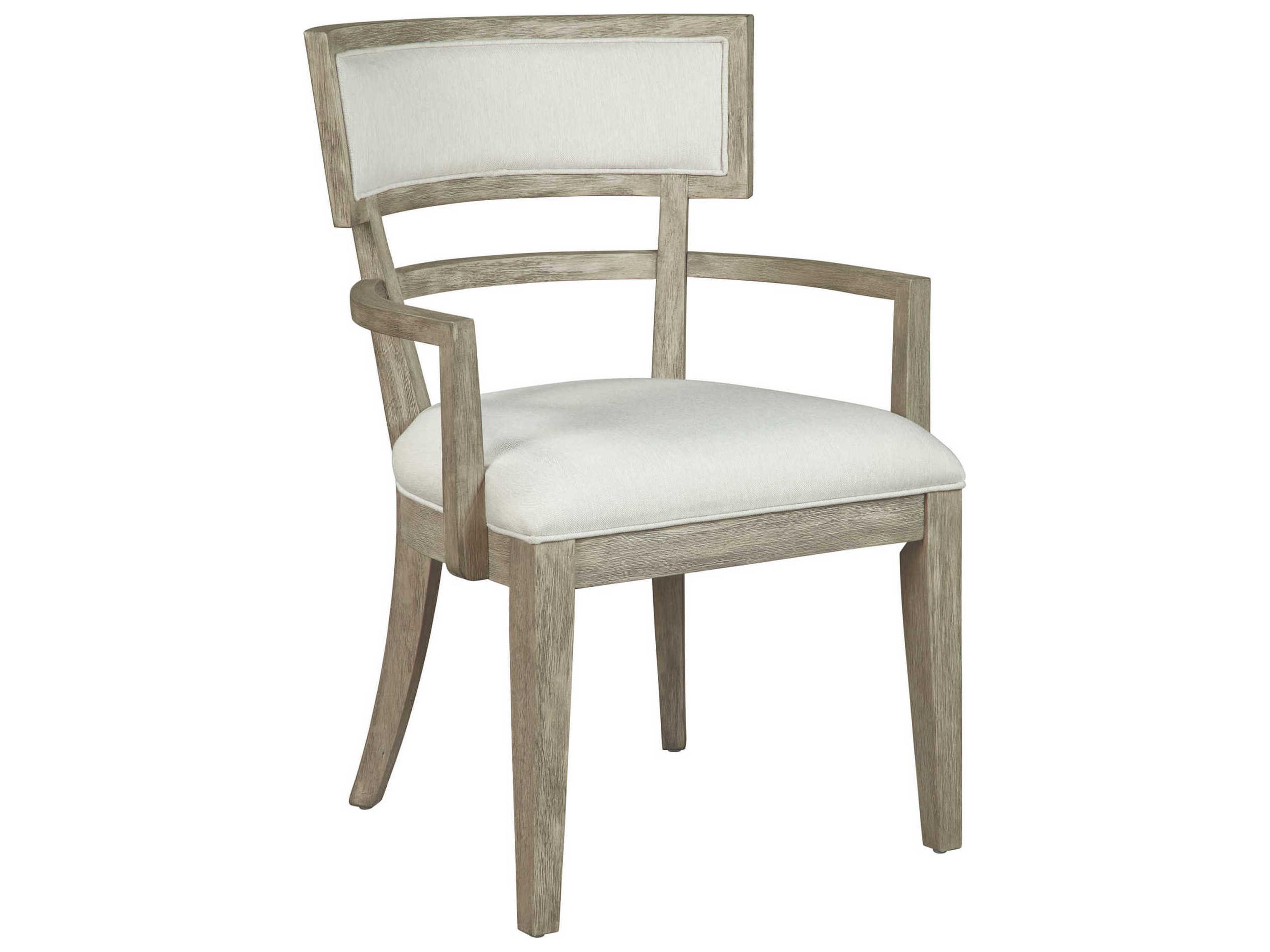 Gray Upholstered Arm Dining Chair
