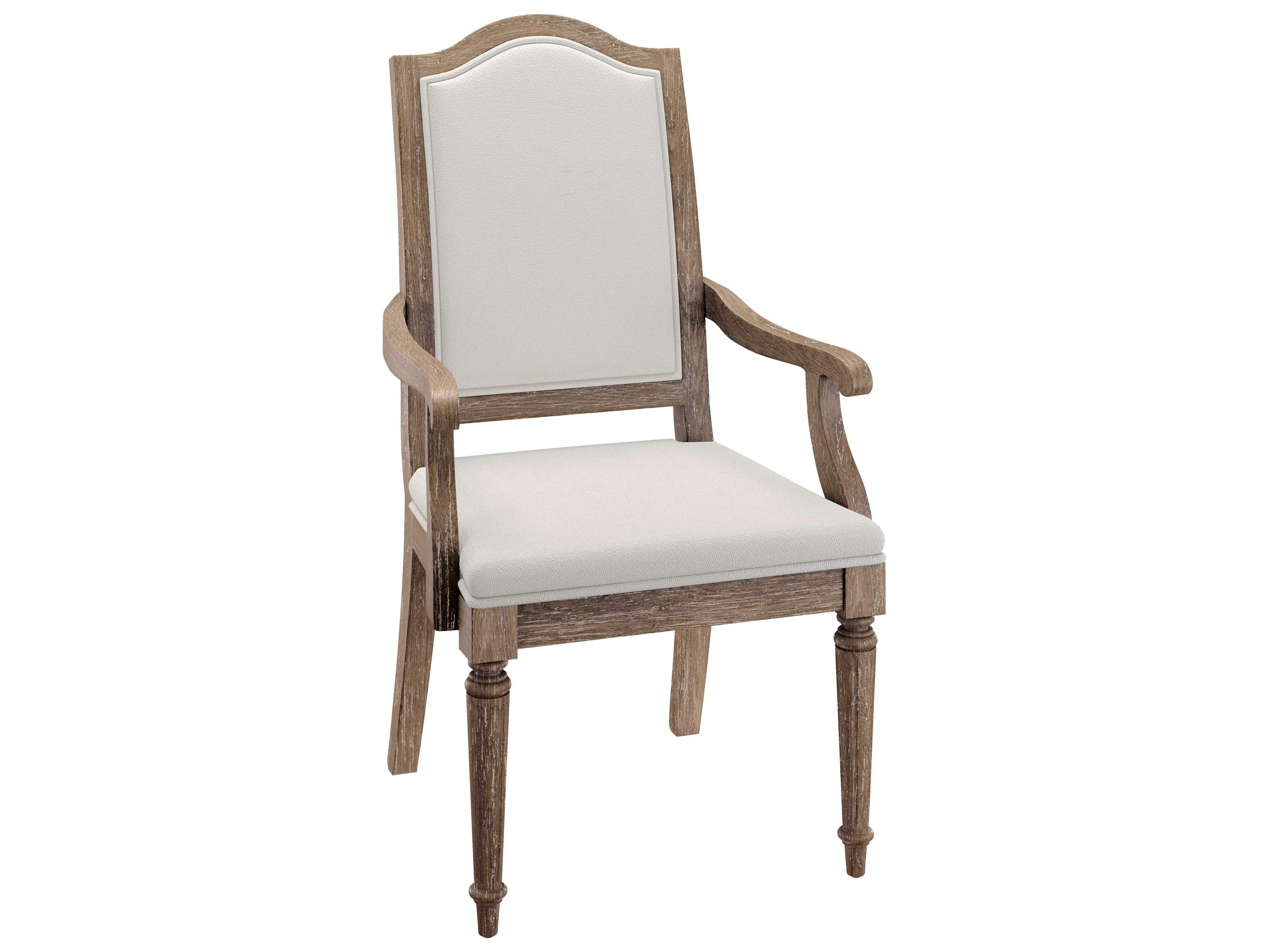 Chateaux Brown Upholstered Arm Dining Chair
