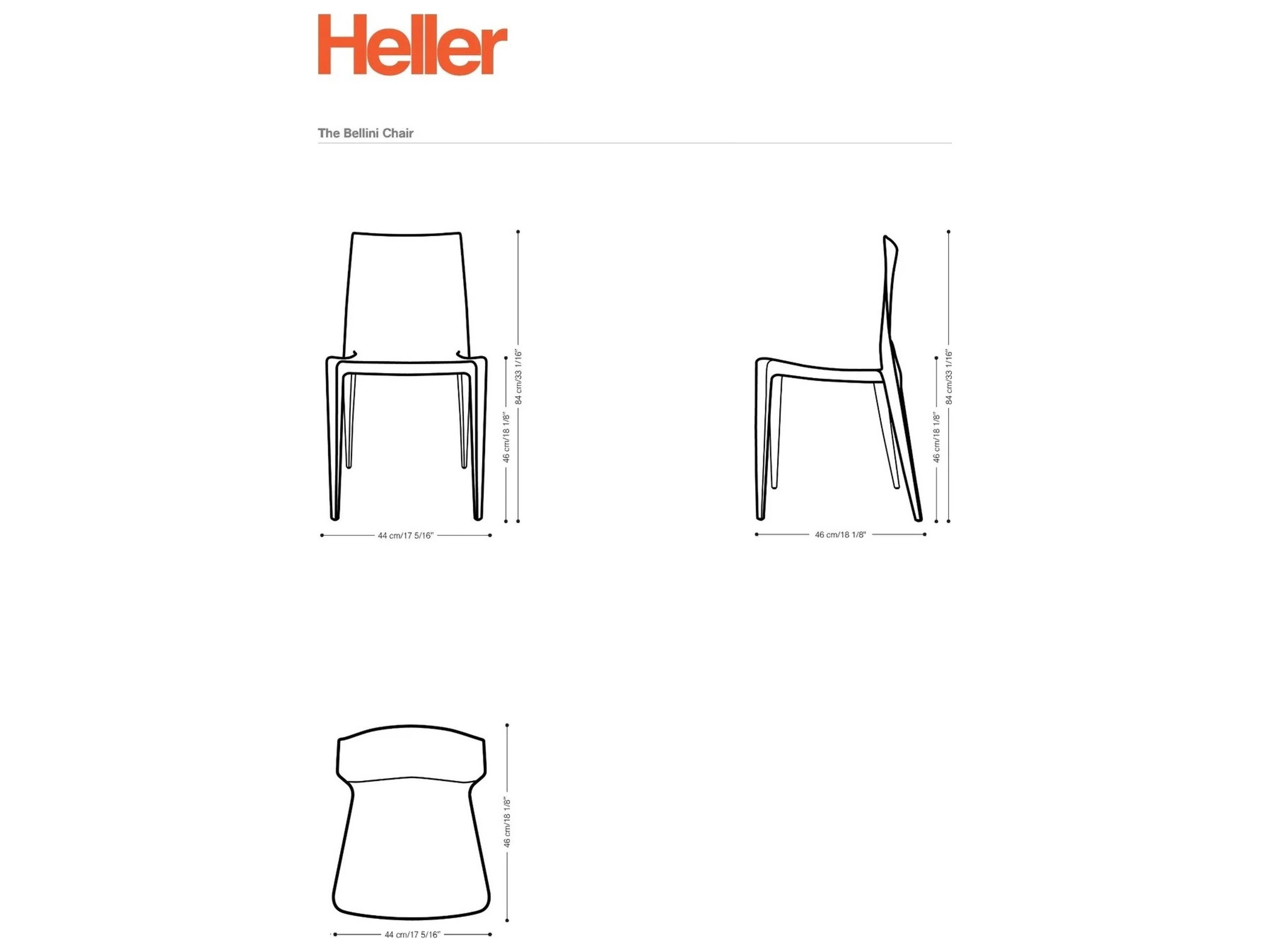 Heller Outdoor Bellini White Polypropylene Dining Chair - Pack of 2