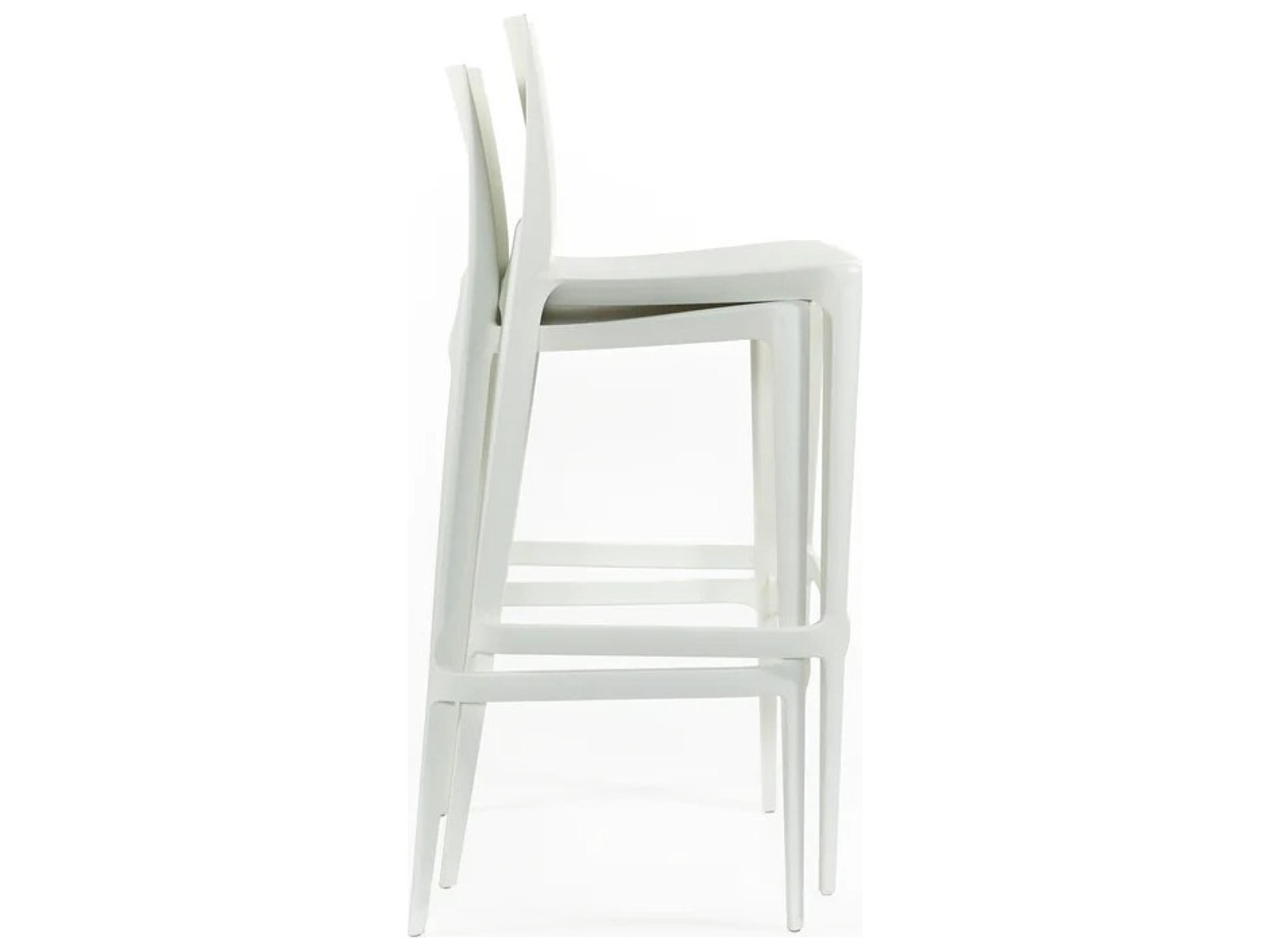 Heller Outdoor Bellini Light Grey Recycled Plastic Counter Stool - Pack of 2