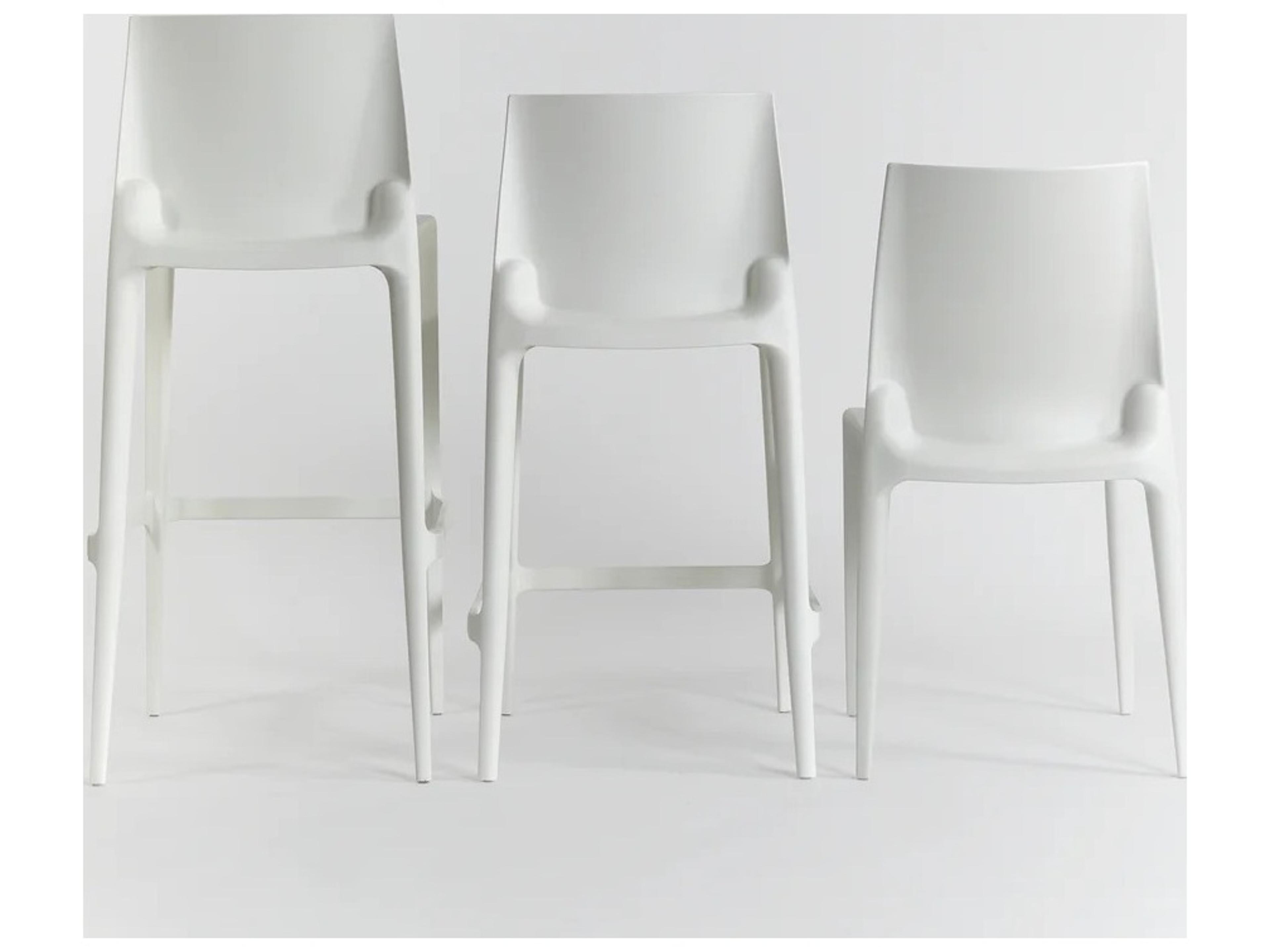 Heller Outdoor Bellini Light Grey Recycled Plastic Counter Stool - Pack of 2