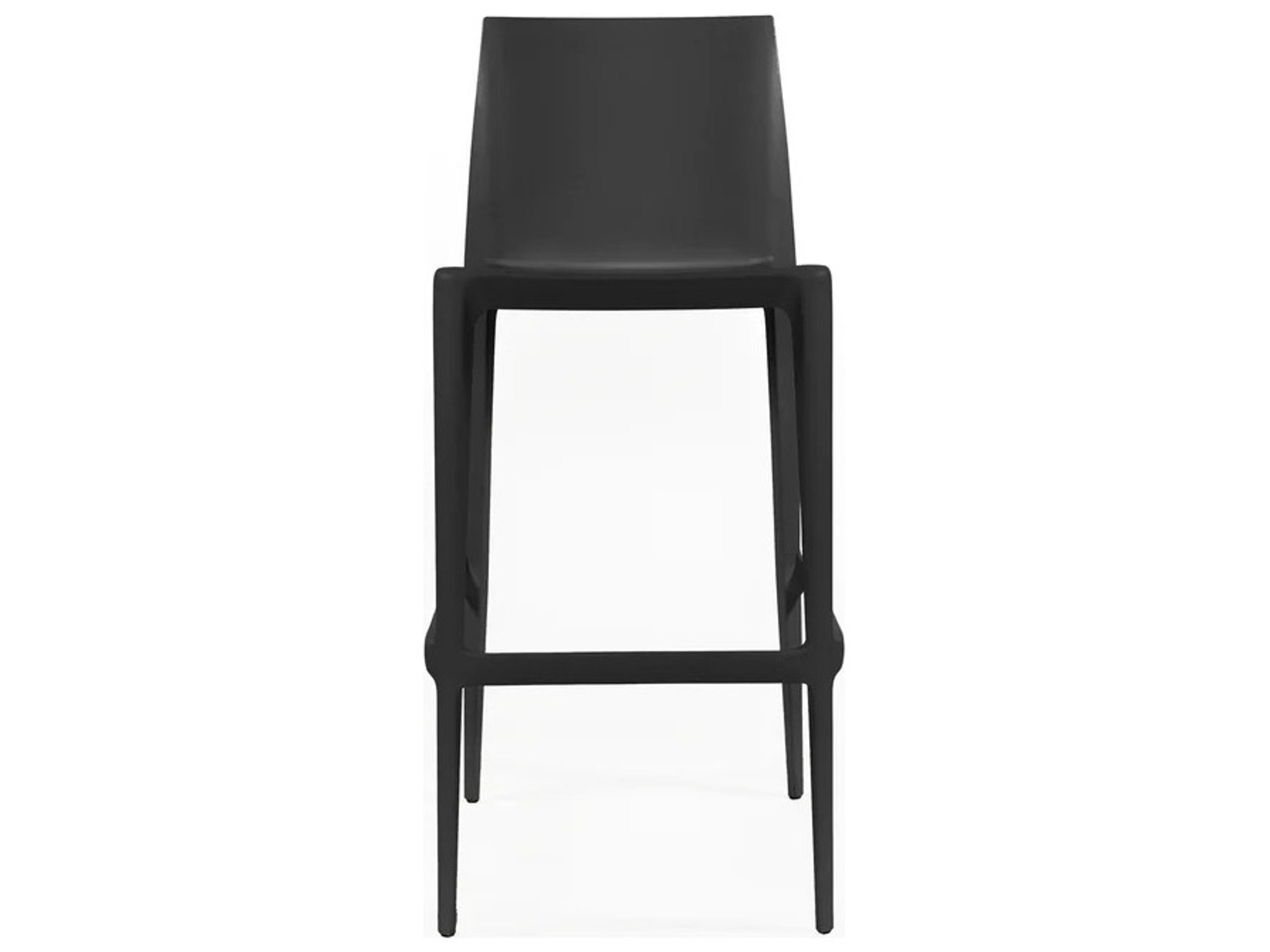 Bellini Black Recycled Plastic Bar Stool - Pack of 2