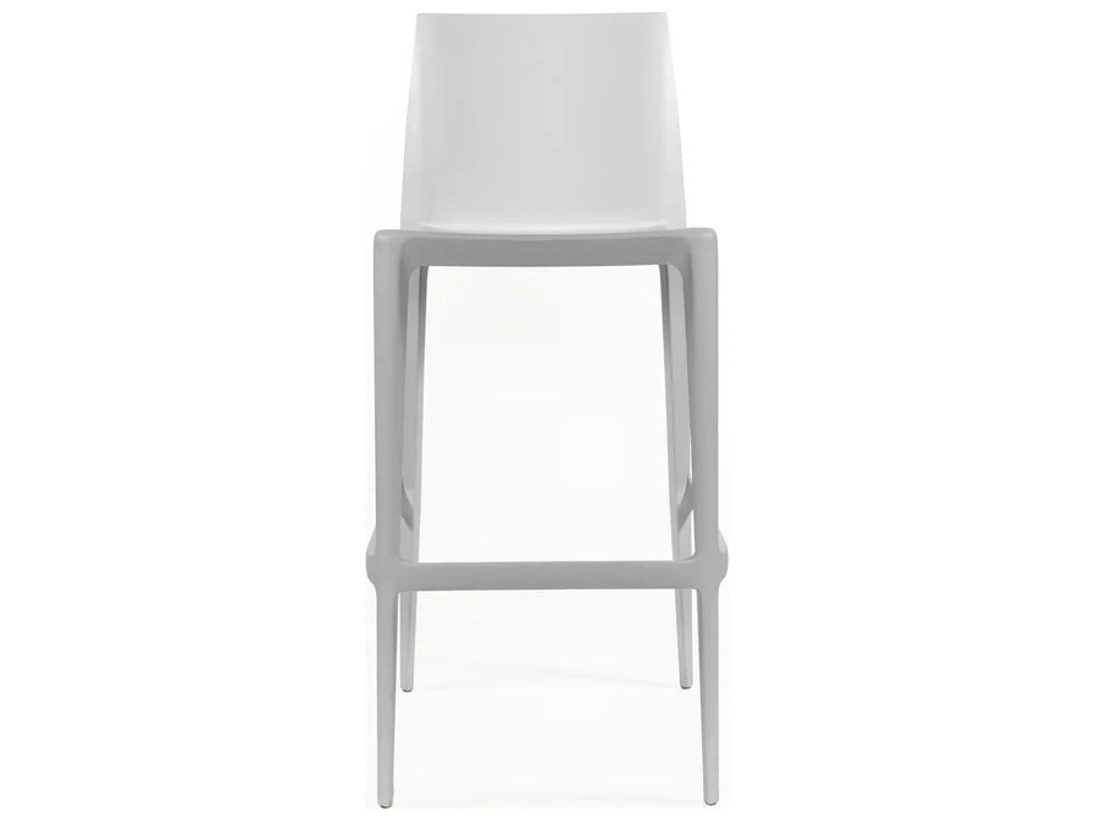 Bellini Light Grey Polypropylene Bar Stool - Pack of 2